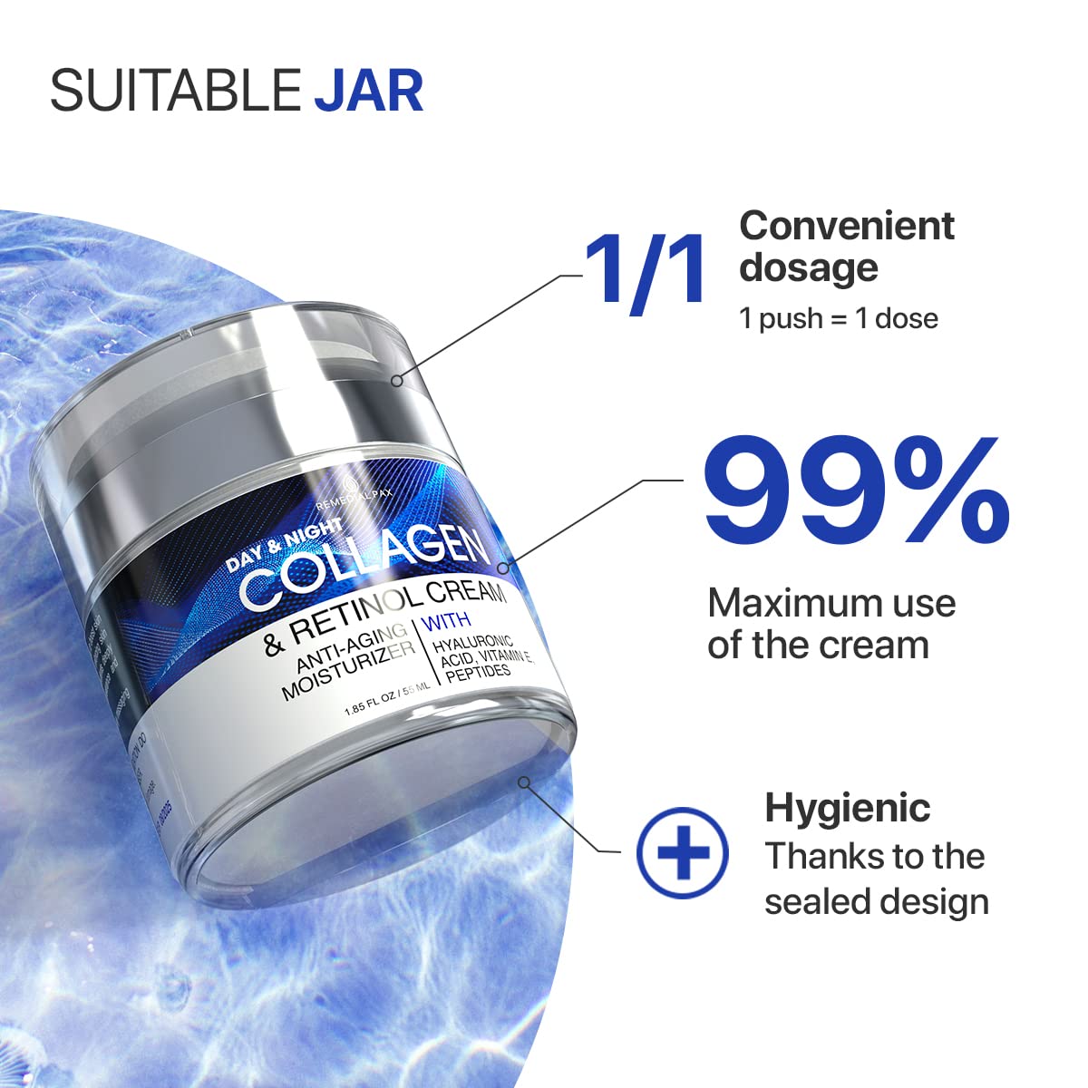 Collagen Cream for Face with Retinol and Hyaluronic Acid