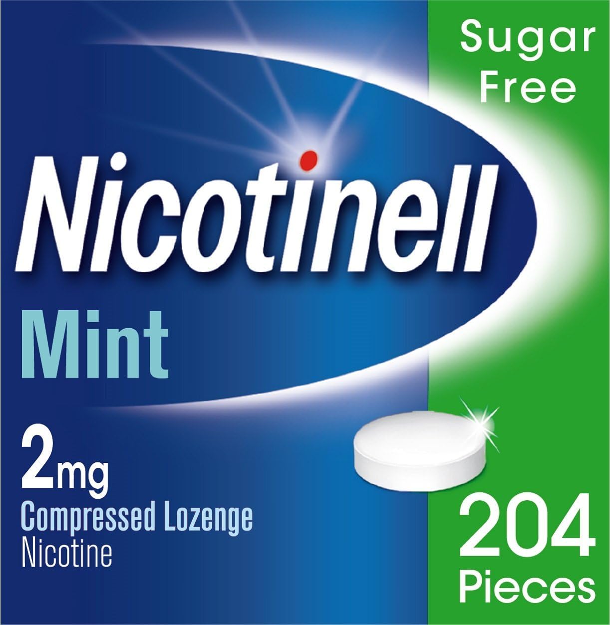 Nicotinell Mint Lozenge 2mg (204 Lozenges), Stop Smoking Aid- Fresh Mint Flavour