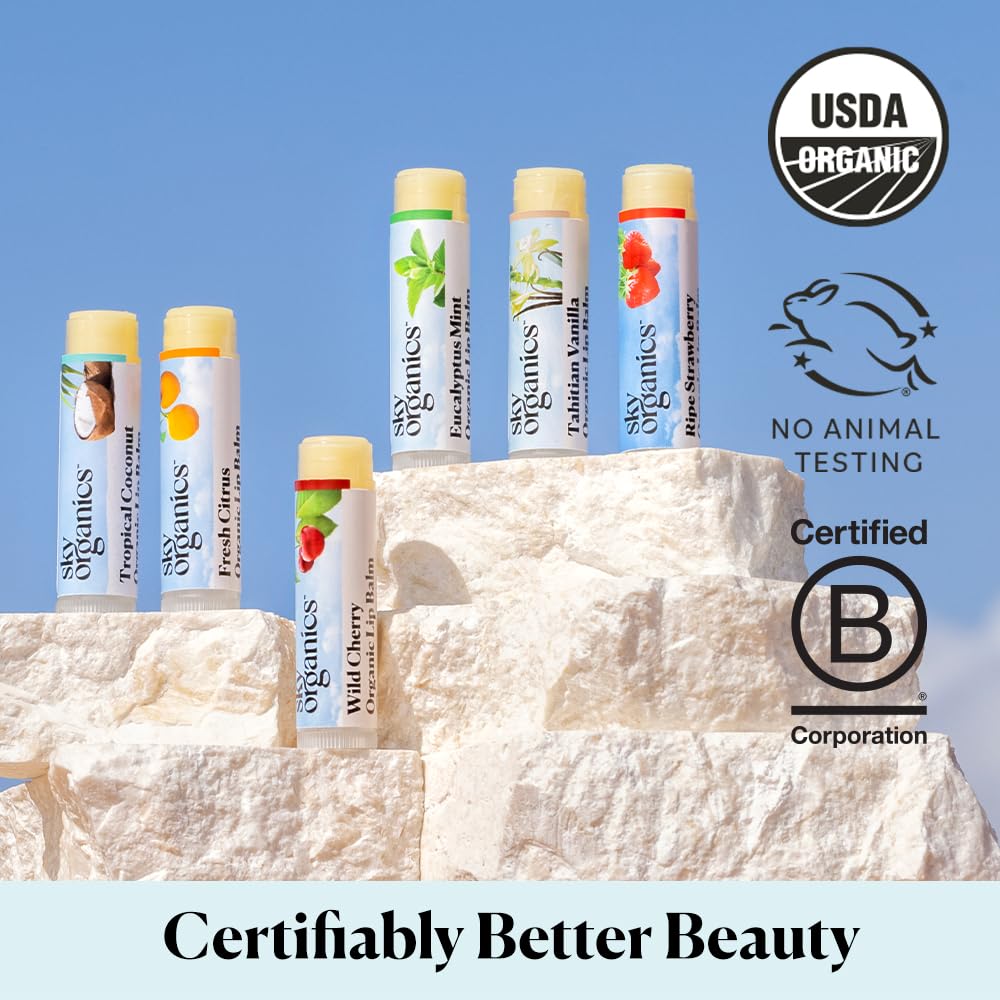 Sky Organics Organic Beeswax Lip Balms