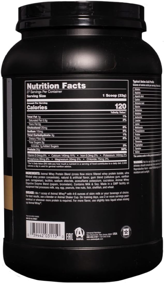 Animal, Whey Isolate Whey Protein Powder