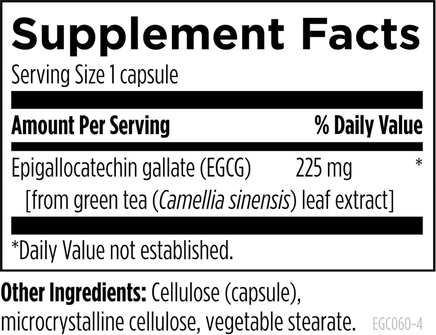 Designs for Health EGCg - Decaffeinated Green Tea Extract (225mg) - 60 Capsules