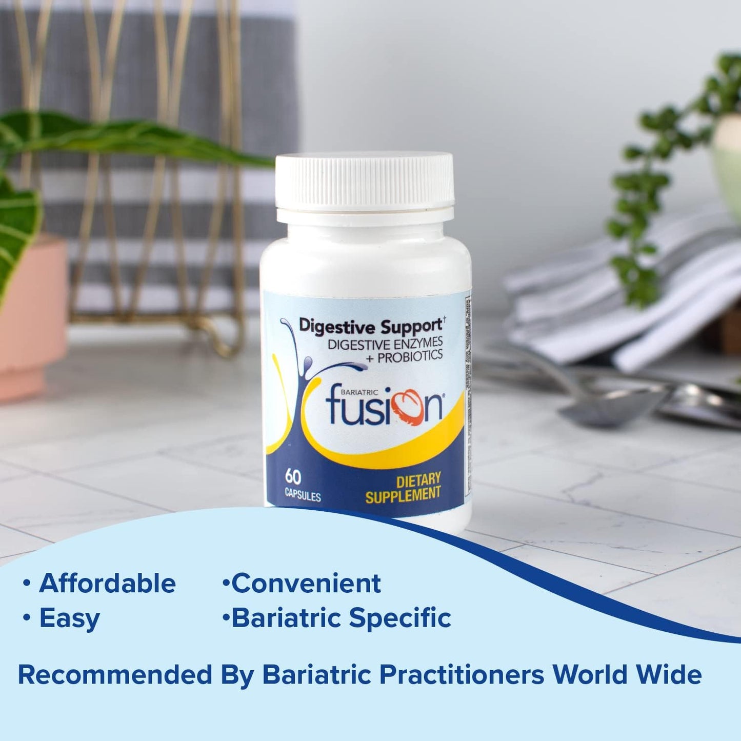 Bariatric Fusion Digestive Support: Digestive Enzymes with Probiotics - 60 Capsules
