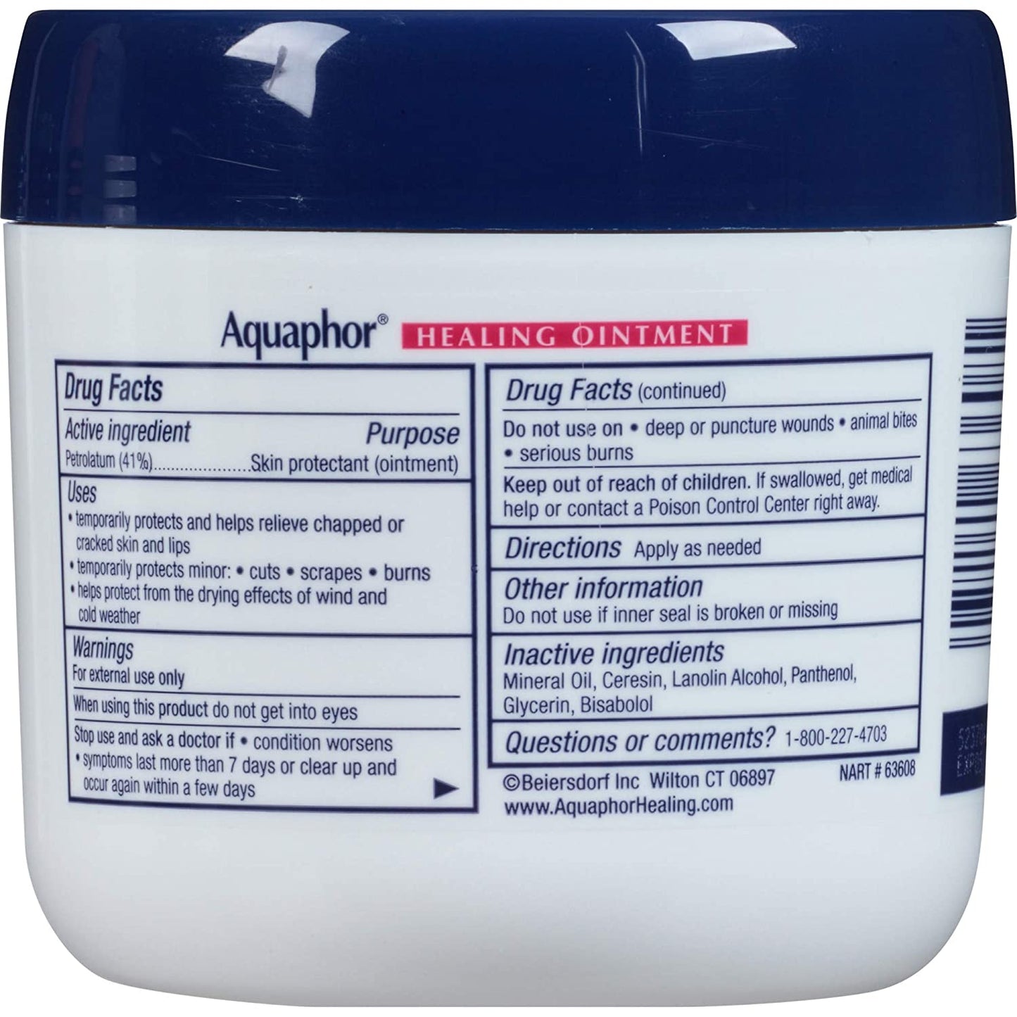 Aquaphor Healing Ointment Moisturizing Skin Protectant 14 Oz Jar.