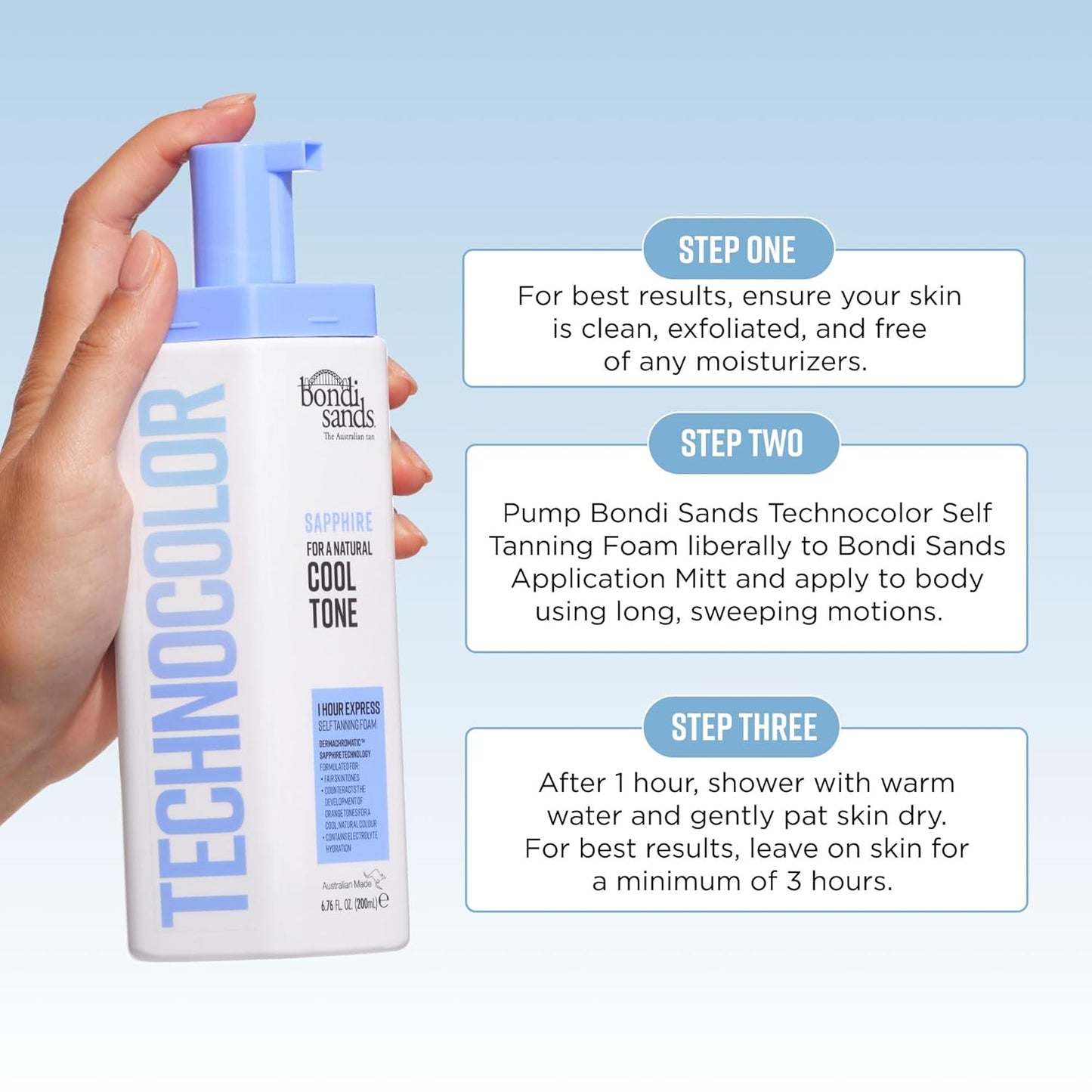 Bondi Sands Technocolor 1 Hour Express Self Tanning Foam,6.76 fl oz