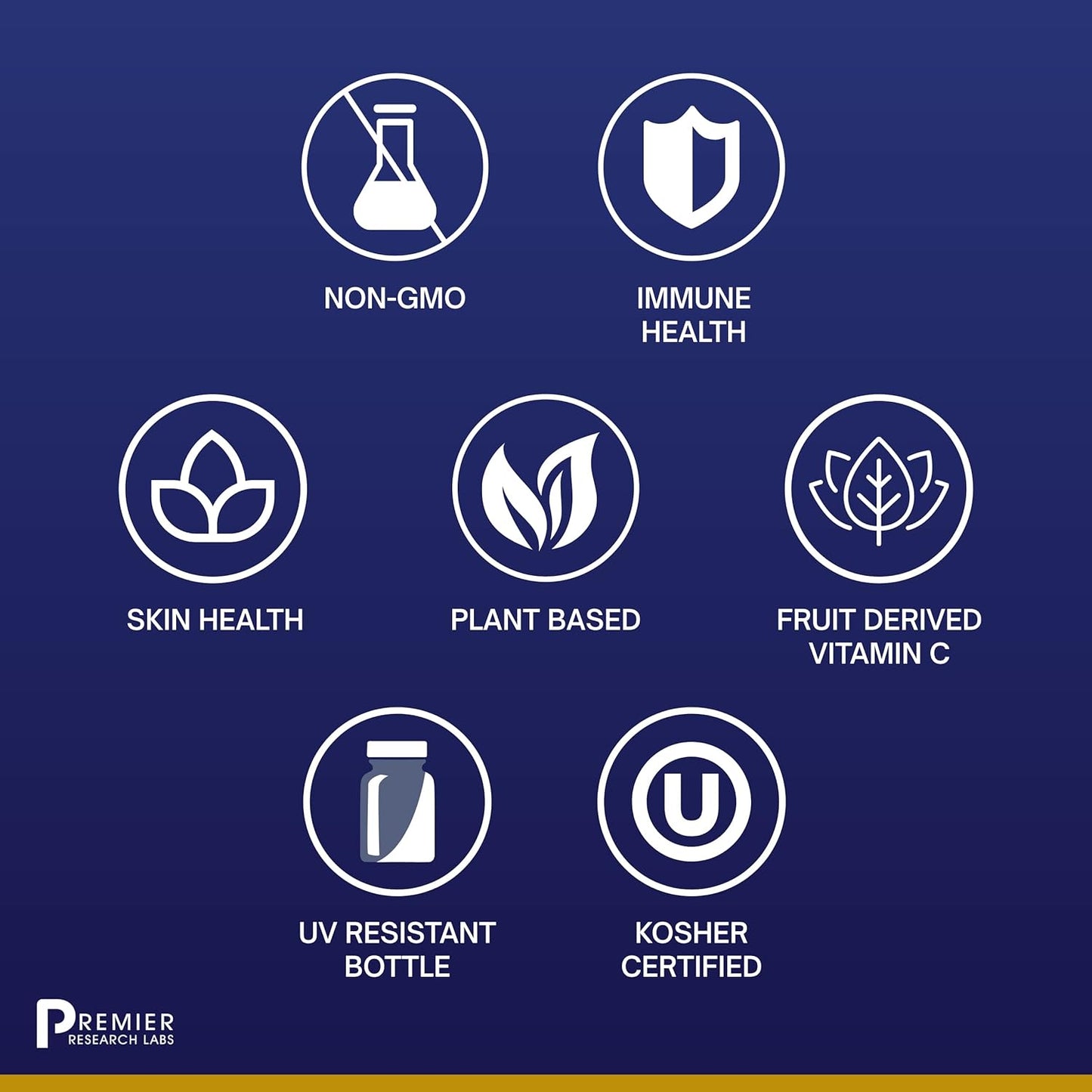 Premier Research Labs Vitamin C Supplement - 60 Vegetarian Capsules