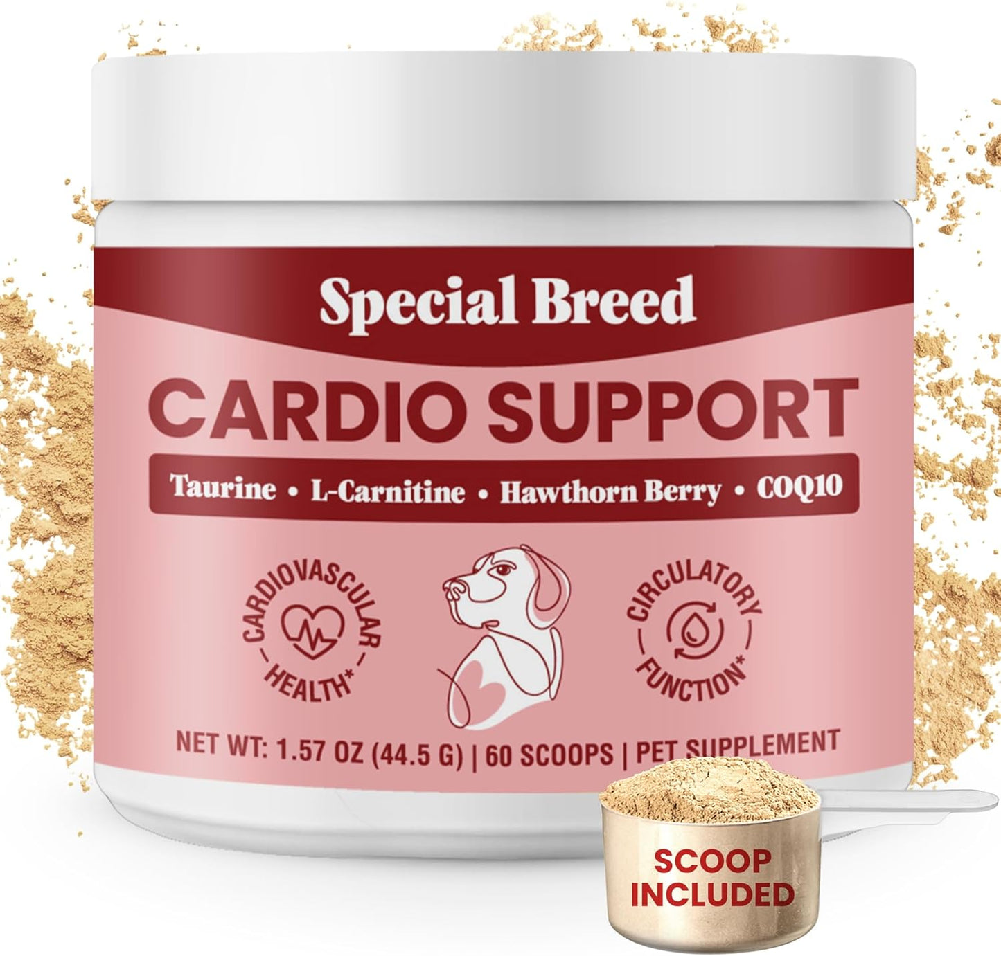 Special Breed Cardio Support for Dogs - Heart Health Support 60 Scoops, 1.57 oz