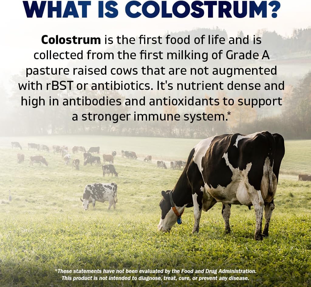 Vitamatic Bovine Colostrum 30% IgG Supplement 1500 mg - 180 Veg Capsules