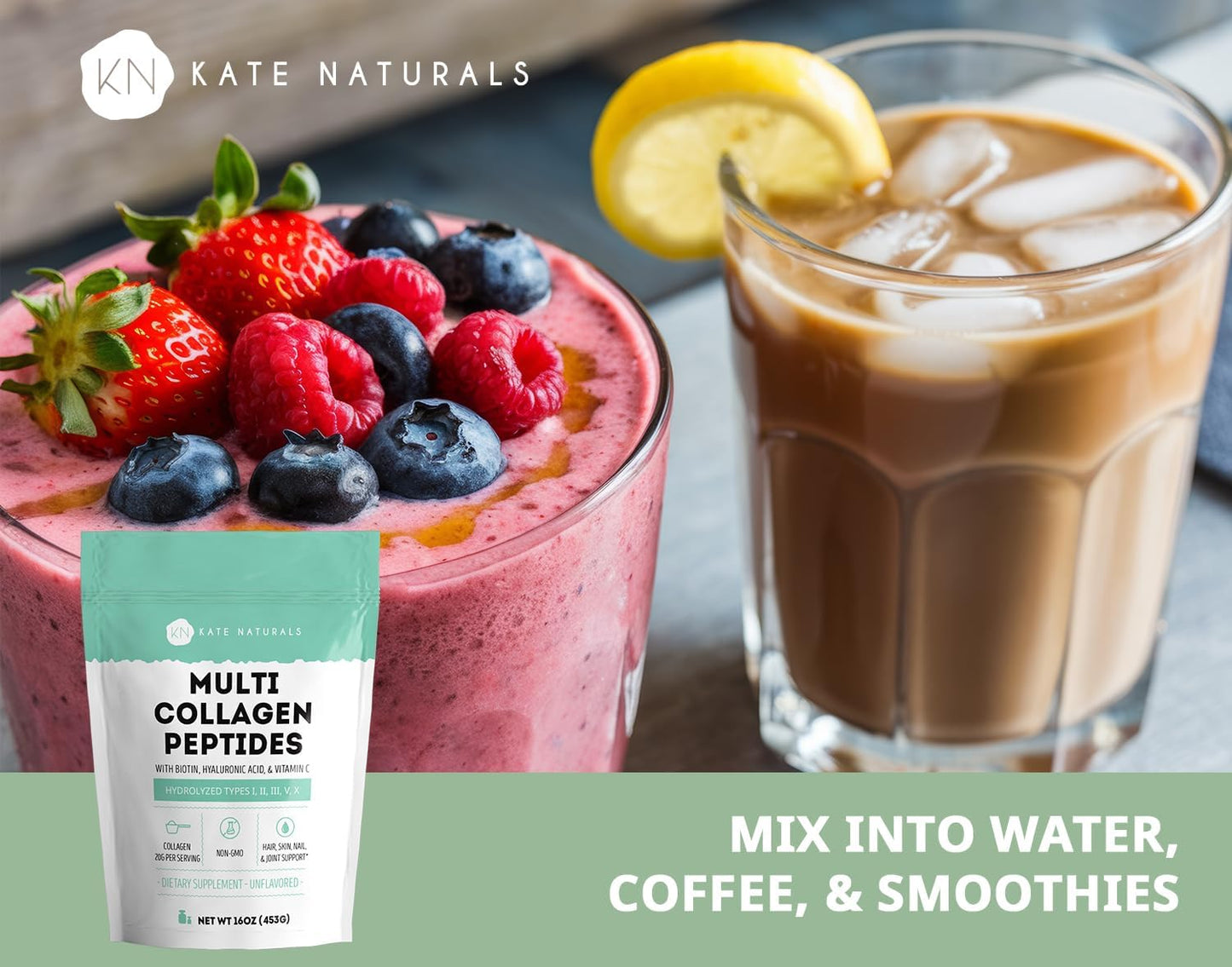 Kate Naturals Multi Collagen Peptides - 16 oz
