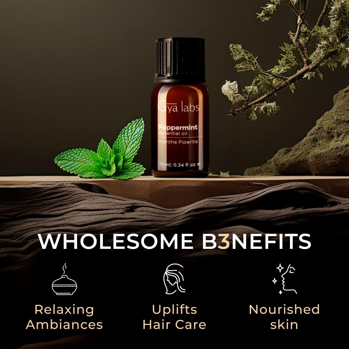 Gya Labs Peppermint Oil for Diffuser - 100% Natural Mint Essential Oils