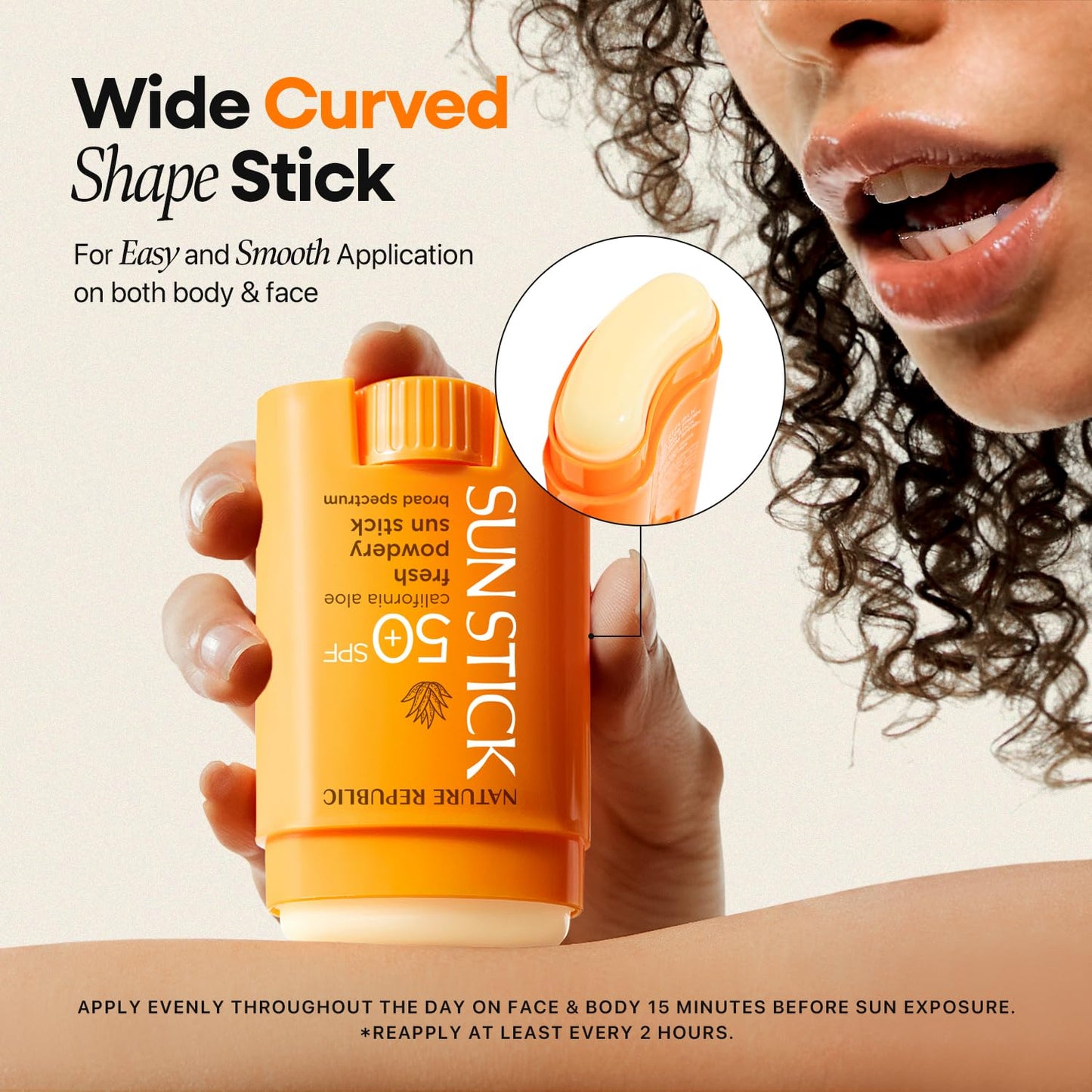 Nature Republic California Aloe Fresh Powdery Sun Stick Broad Spectrum SPF50+