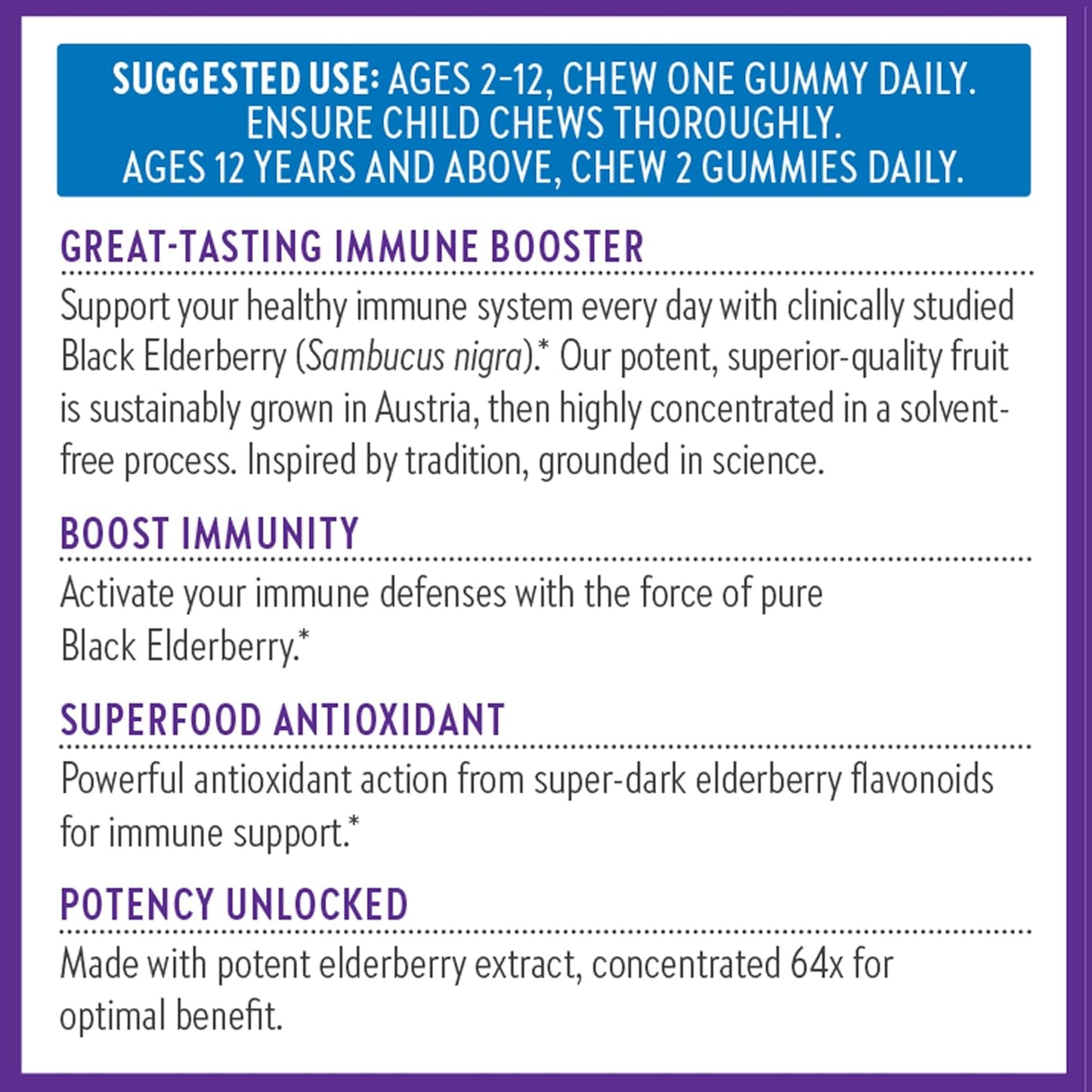 New Chapter Elderberry Gummies for Adults & Kids (2+) - 60 count