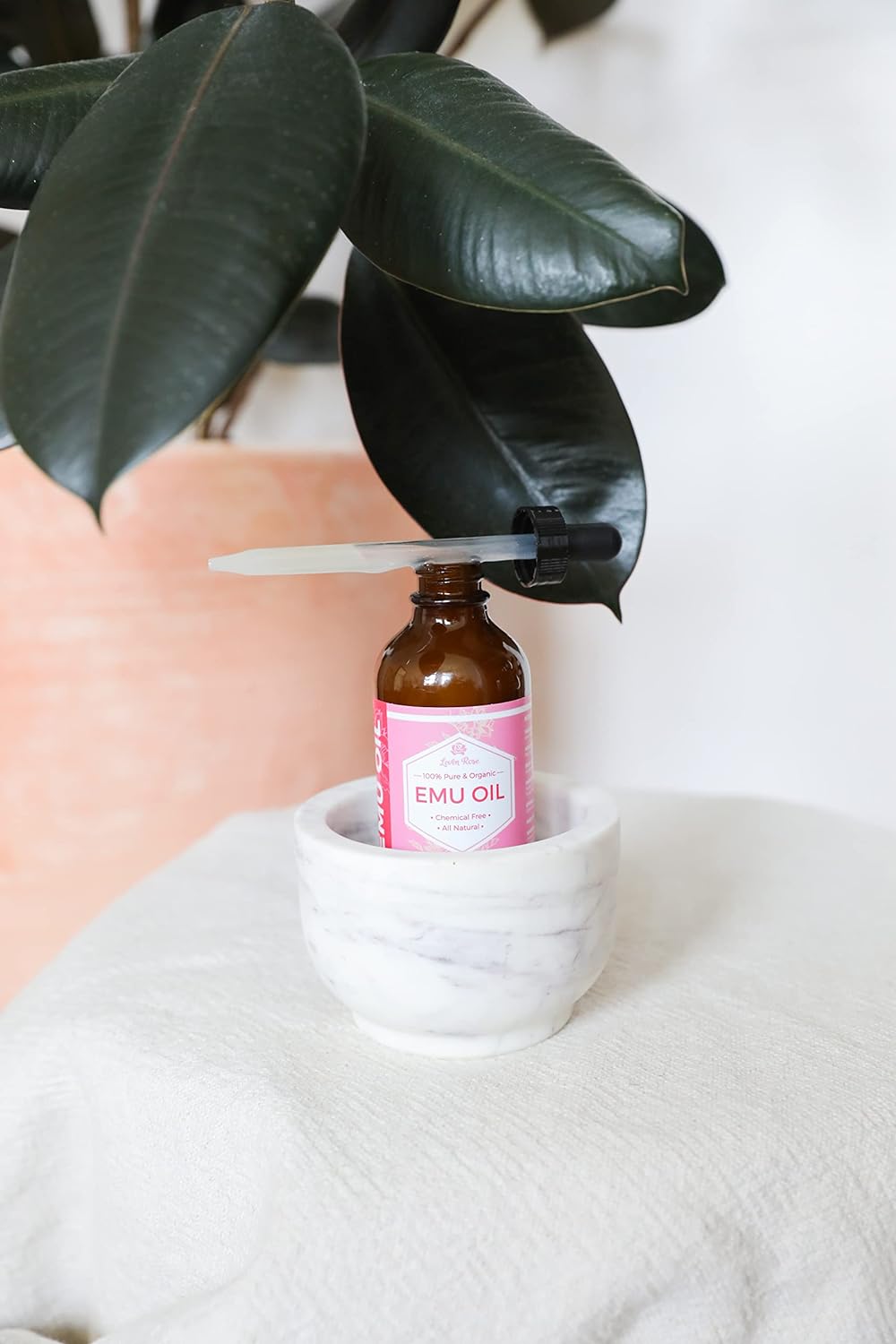 Leven Rose Emu Oil, 100% Pure Natural Hair Strengthener