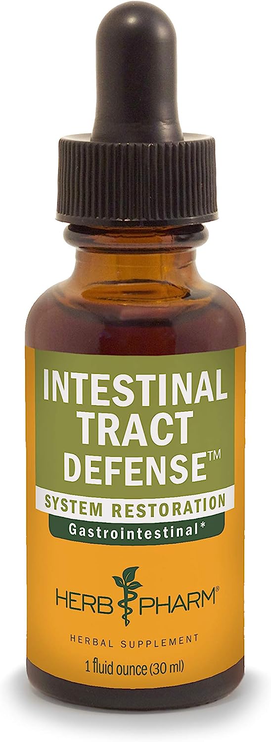 Herb Pharm Intestinal Tract Defense Liquid Herbal Formula with Wormwood Liquid Extract - 1 Ounce, Brown