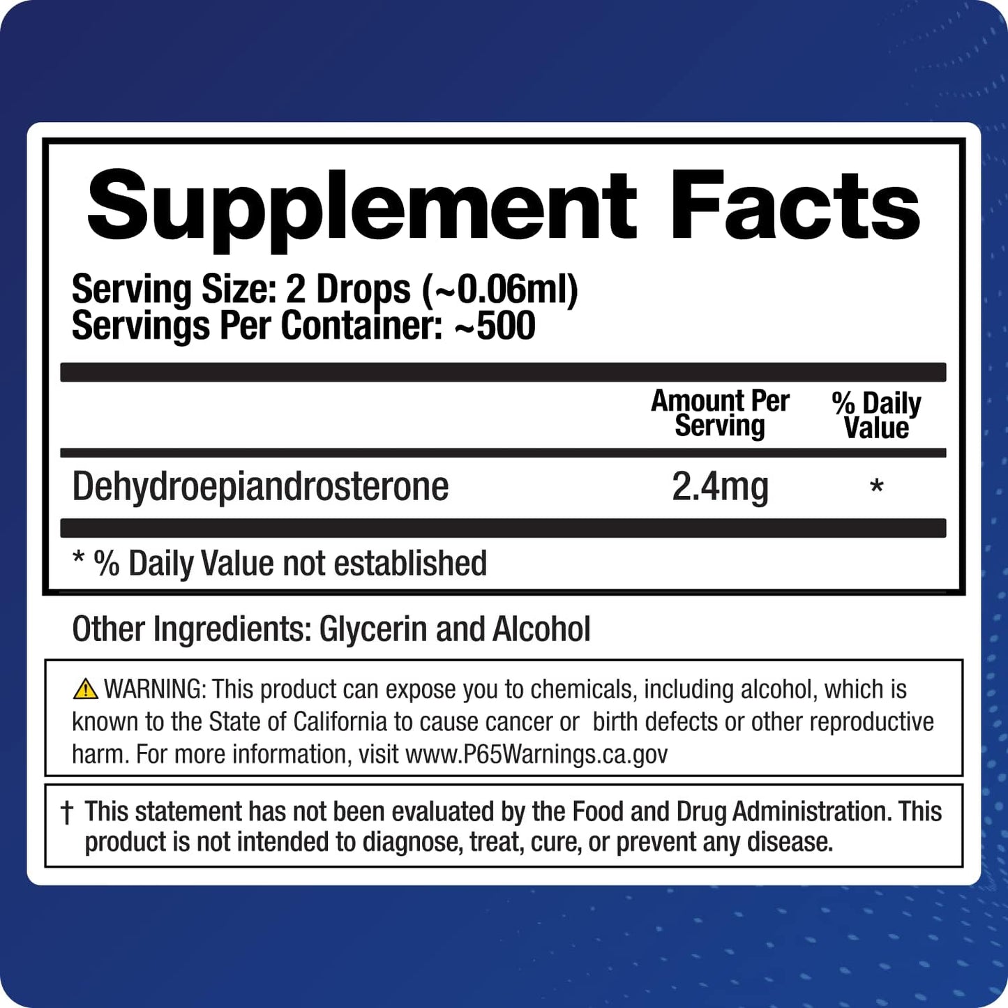 BioMatrix DHEA Liquid Hormone Supplement -30 ML, 1200mg