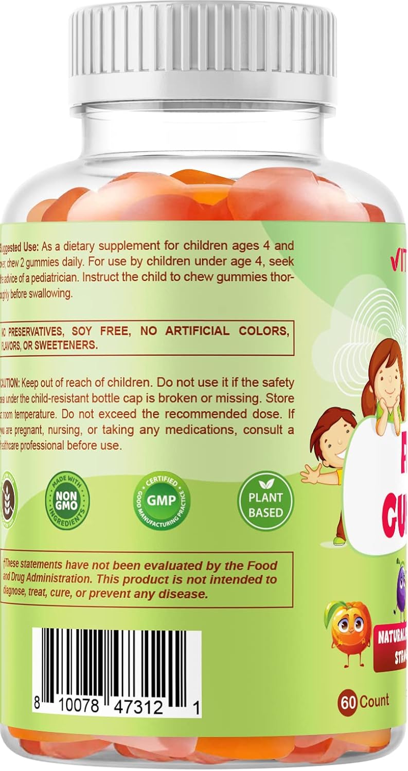 Vitamatic Kids Prebiotic Fiber Gummies Zero Sugar Added – 60 Gummies