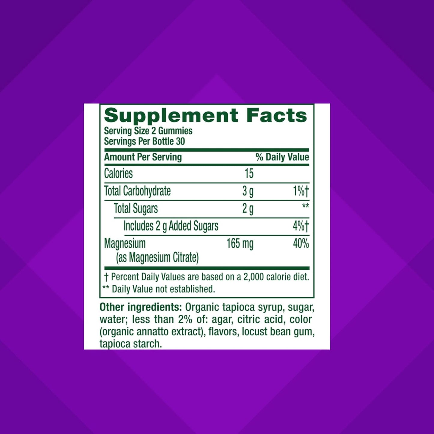 vitafusion Magnesium Gummy , Tropical Citrus Flavor, 60 Gummies