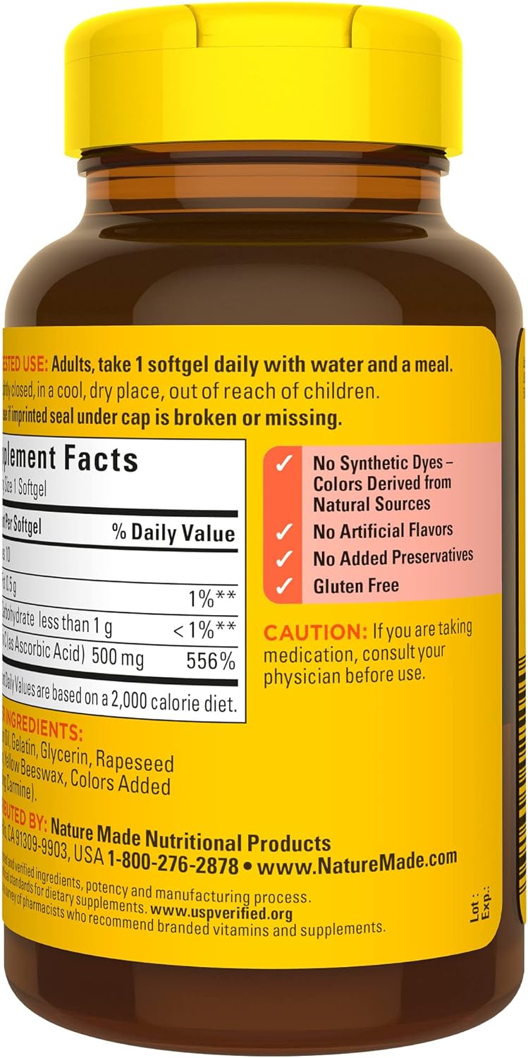 Nature Made Vitamin C 500 mg 60 Softgels