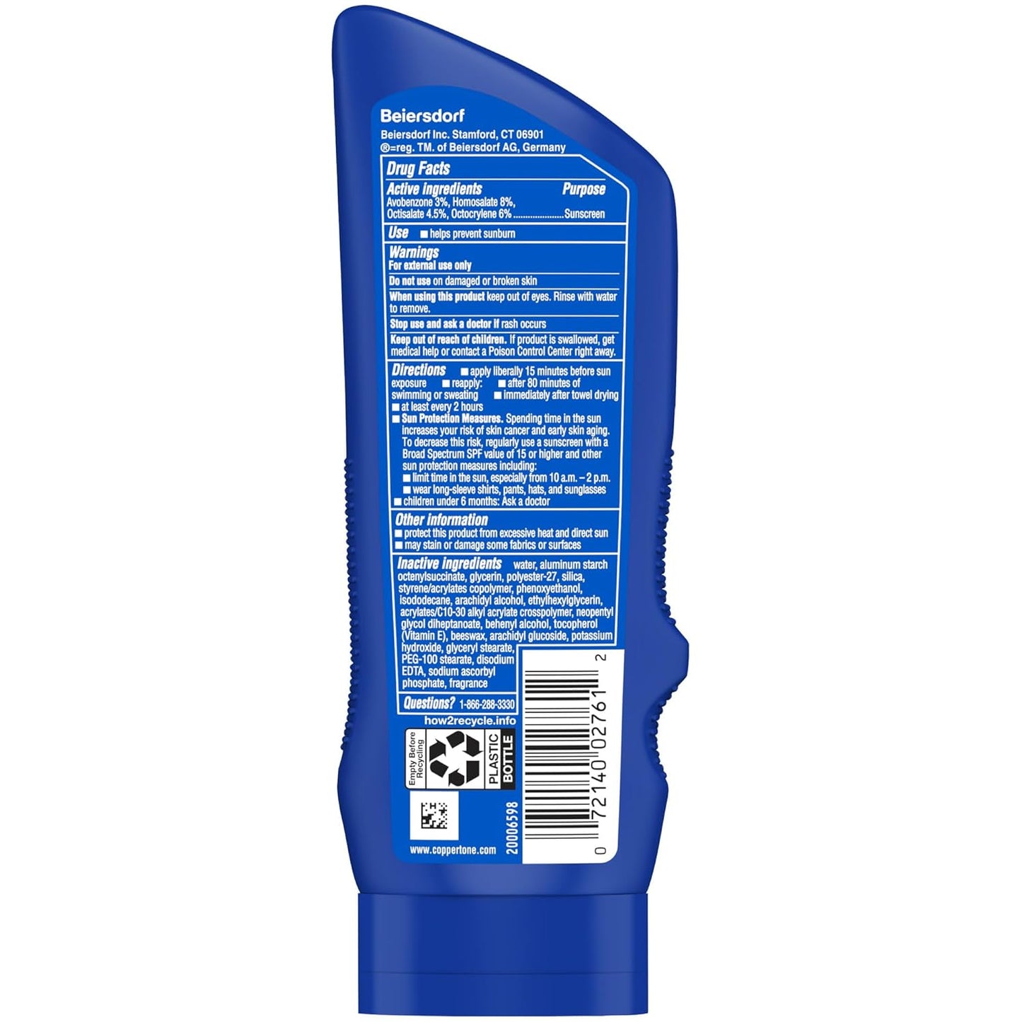 Coppertone Sport Sunscreen Lotion SPF 30 ,3 Fl Oz Bottle, Pack of 2