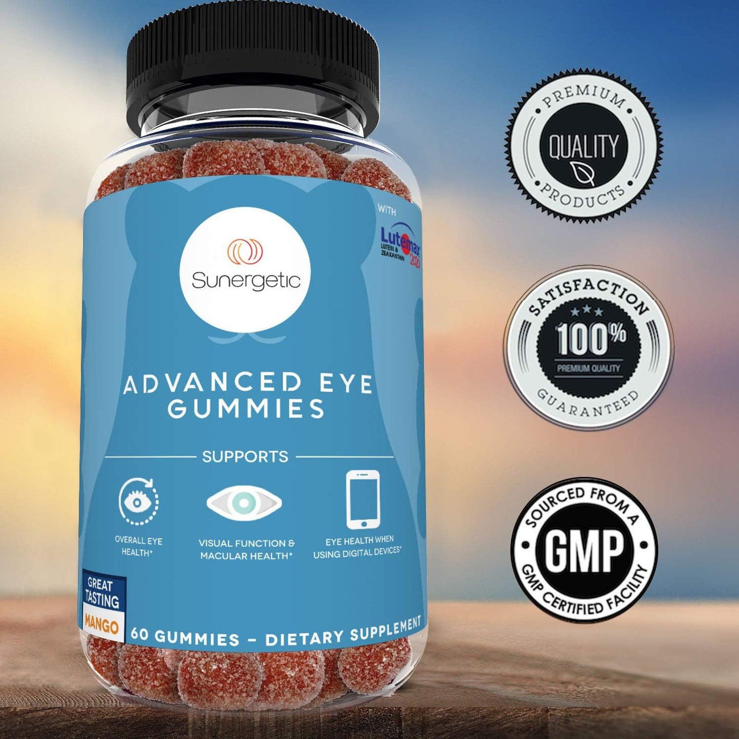 Premium Eye Support Gummies–Lutein with Zeaxanthin Supports Overall Eye Health,60 Gummies