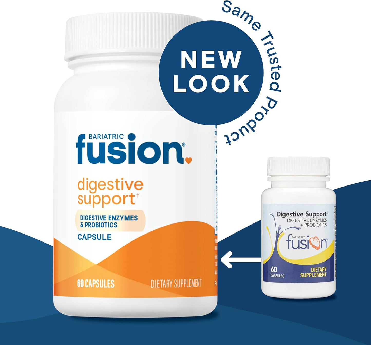 Bariatric Fusion Digestive Support: Digestive Enzymes with Probiotics - 60 Capsules
