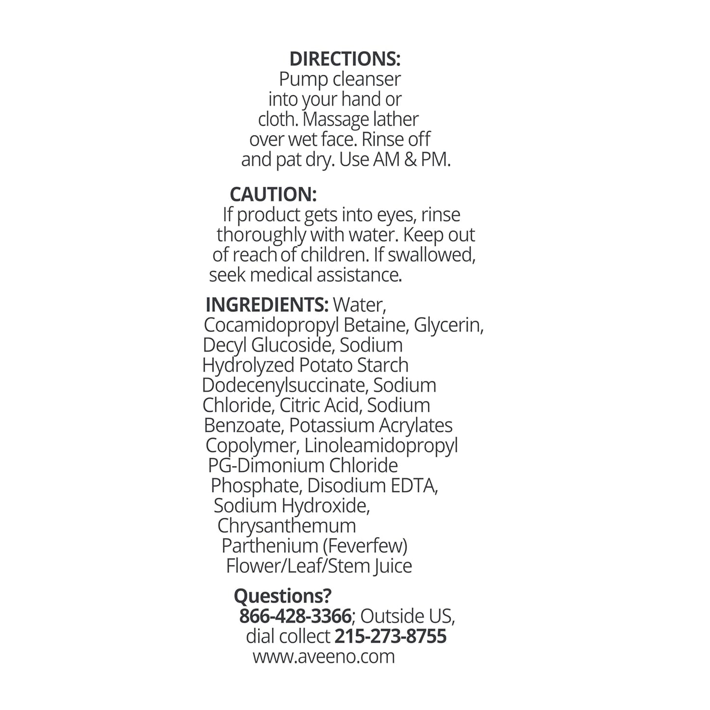 Aveeno Calm + Restore Redness Relief Foaming Cleanser - 6 fl. oz