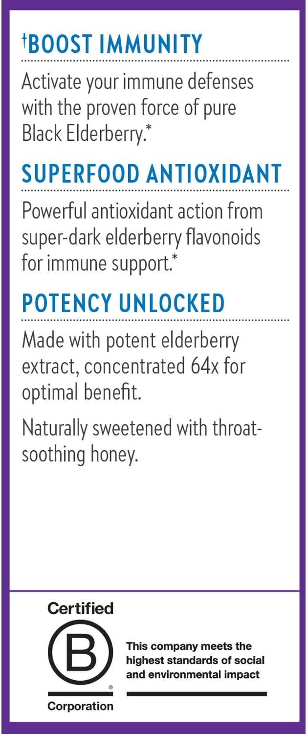 New Chapter Elderberry Syrup, 24 Servings, Immune Defense for Adults & Kids (2+) -4 fl oz
