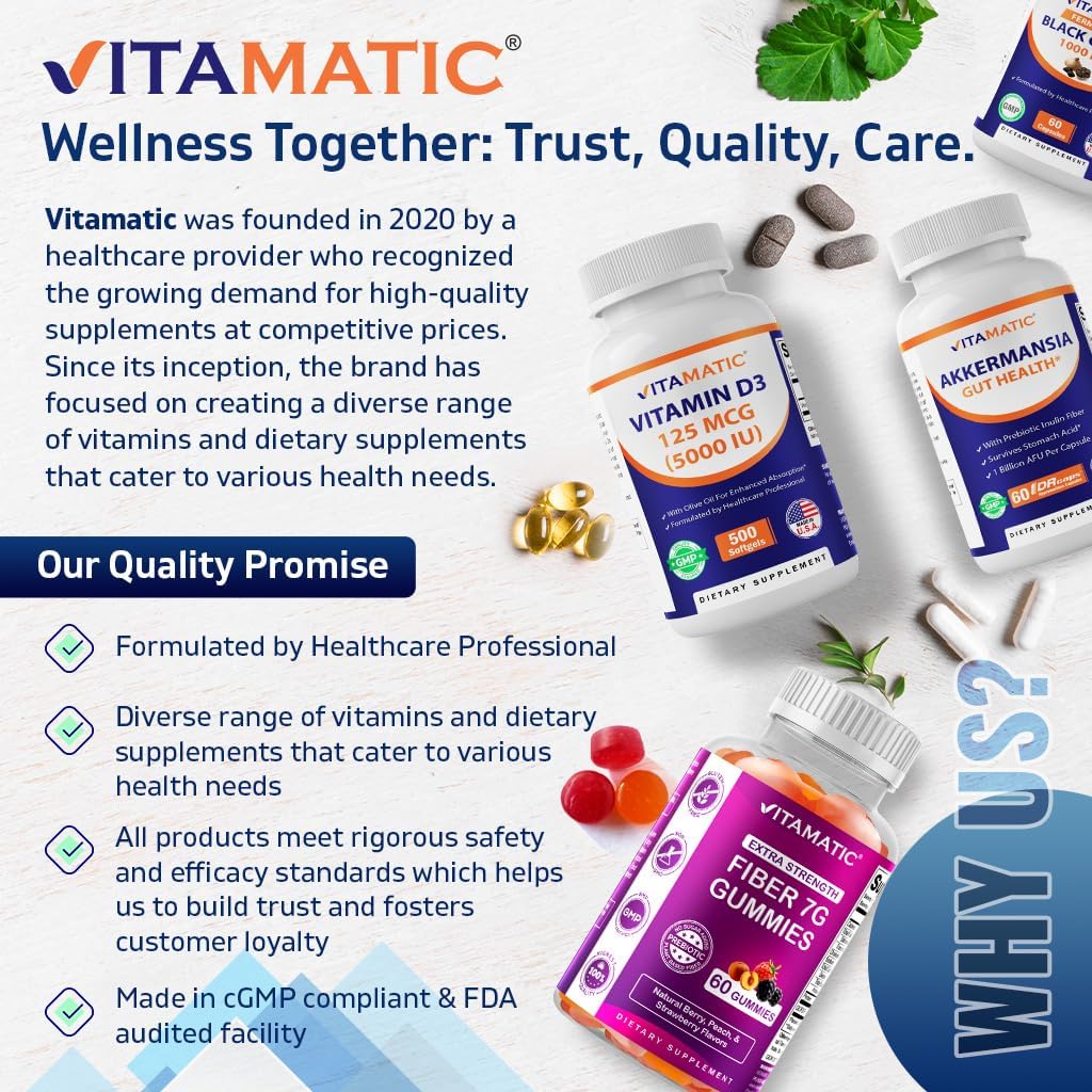 Vitamatic Bovine Colostrum 30% IgG Supplement 1500 mg - 180 Veg Capsules