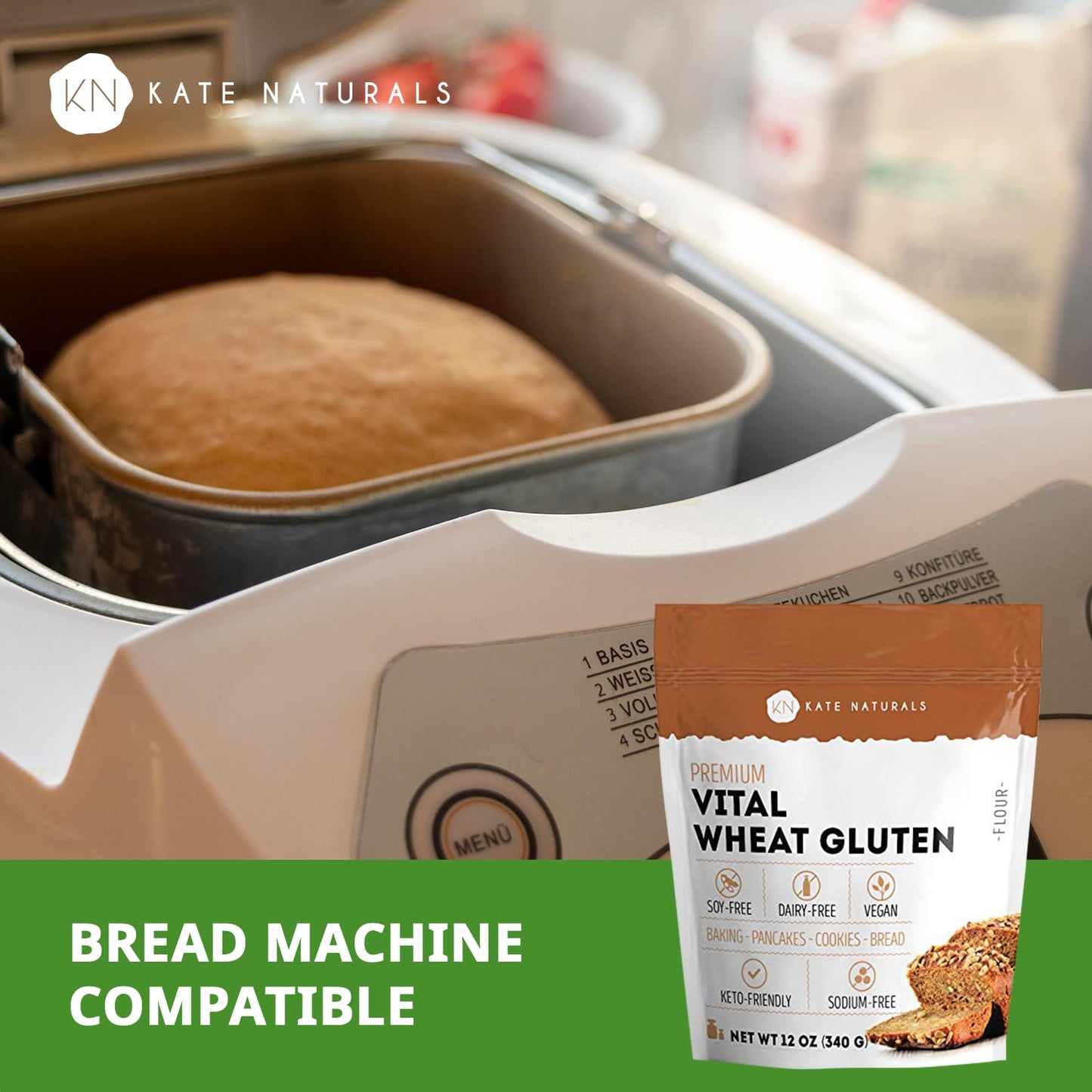 Kate Naturals Vital Wheat Gluten - 12oz