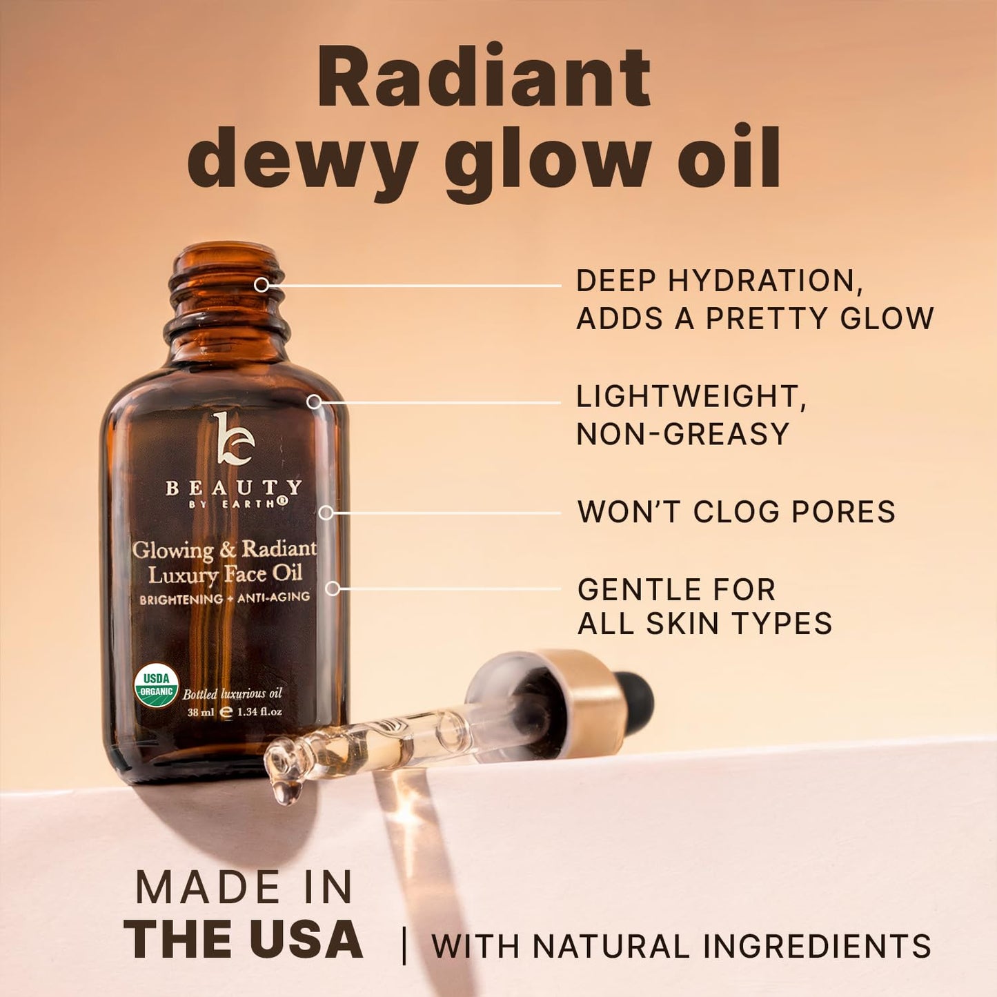 Beauty by Earth Organic Face Oil -1.34 fl oz