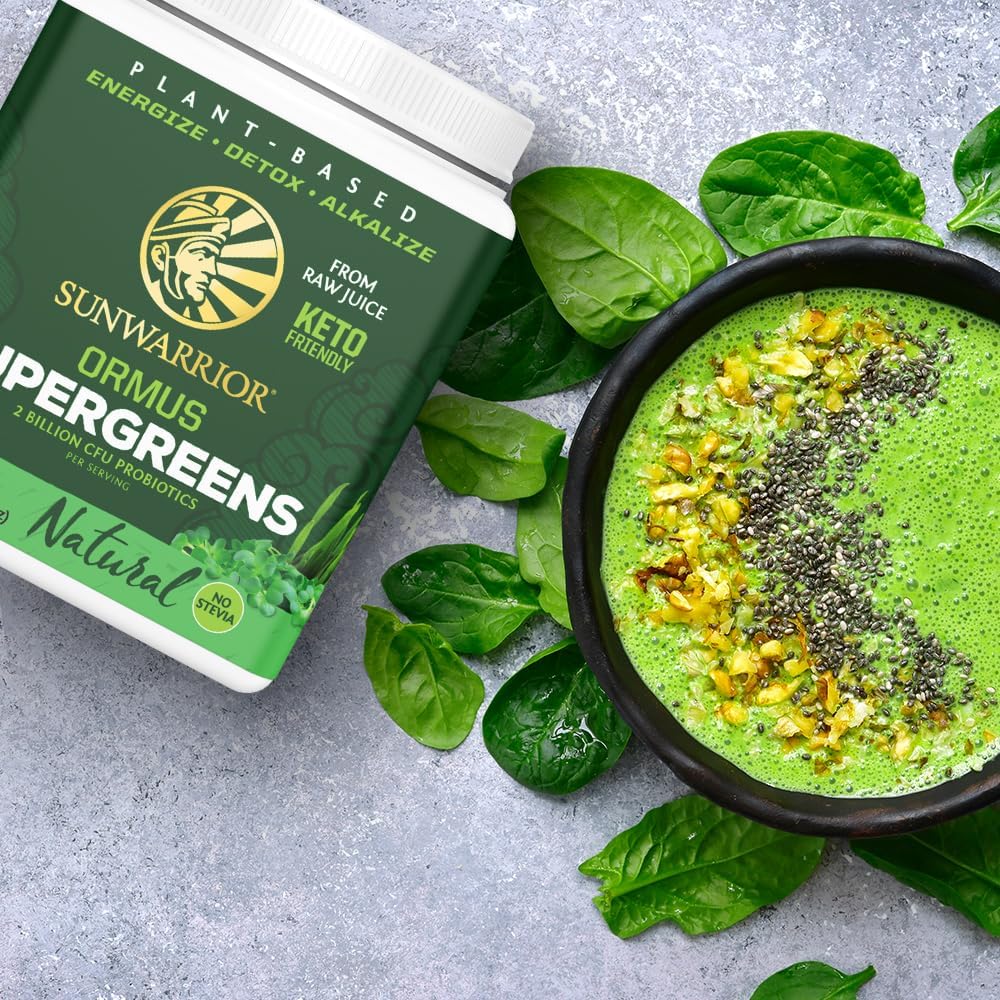 SUNWARRIOR Organic Ormus Supergreens Natural - 8 OZ