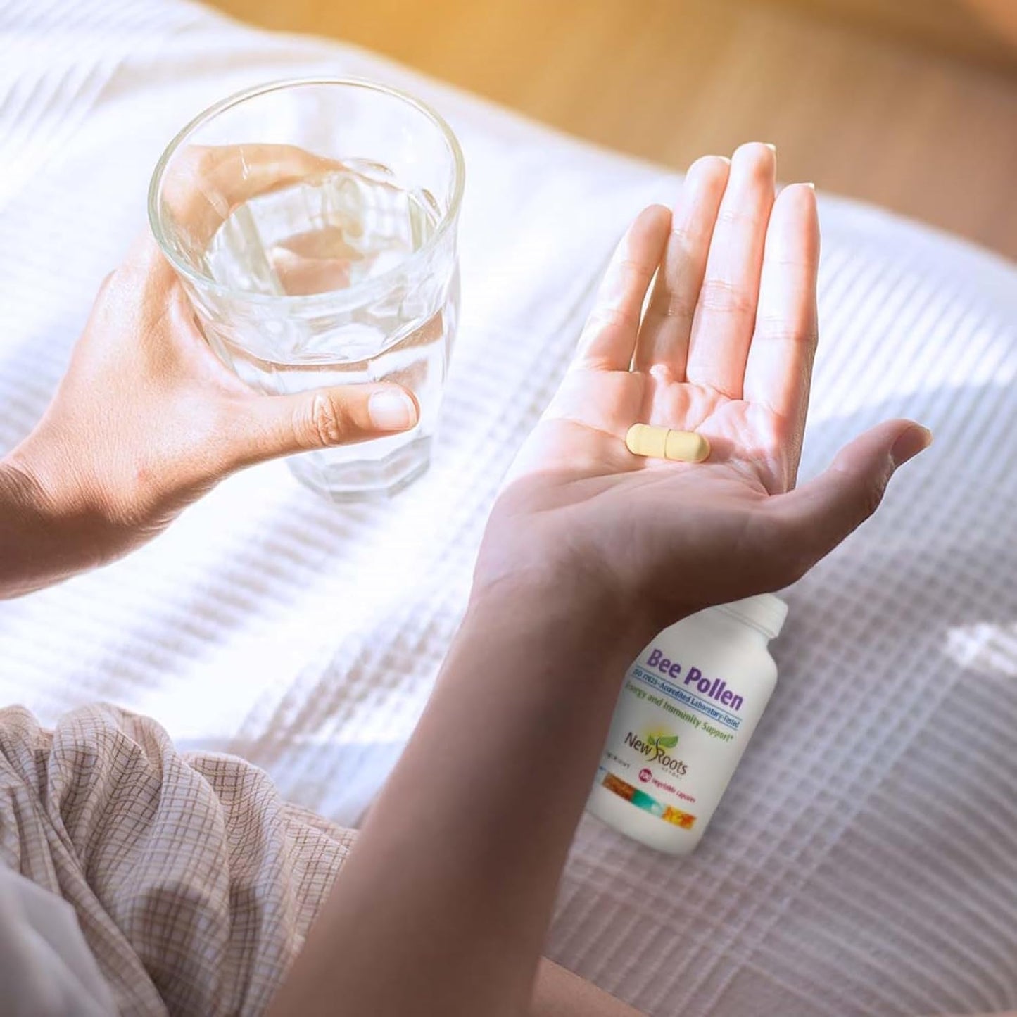 NEW ROOTS HERBAL Bee Pollen 1000mg All Natural Bee Pollen Capsule Supplement