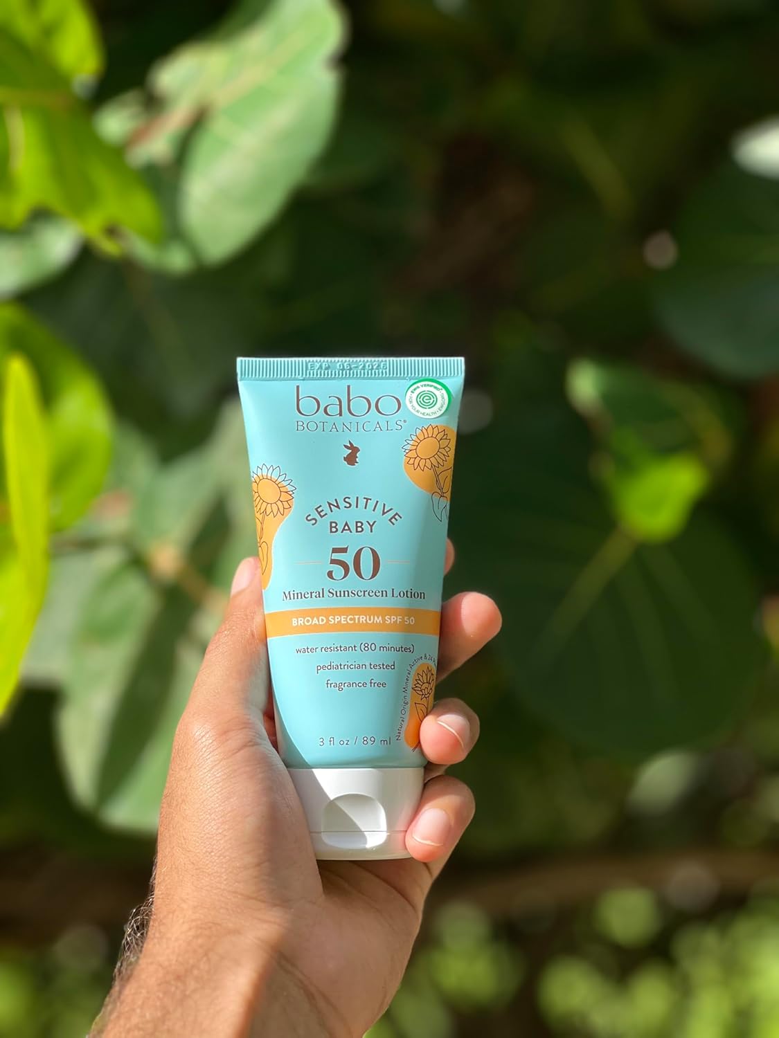 Babo Botanicals Sensitive Baby Mineral Sunscreen Lotion SPF50 -3 fl oz