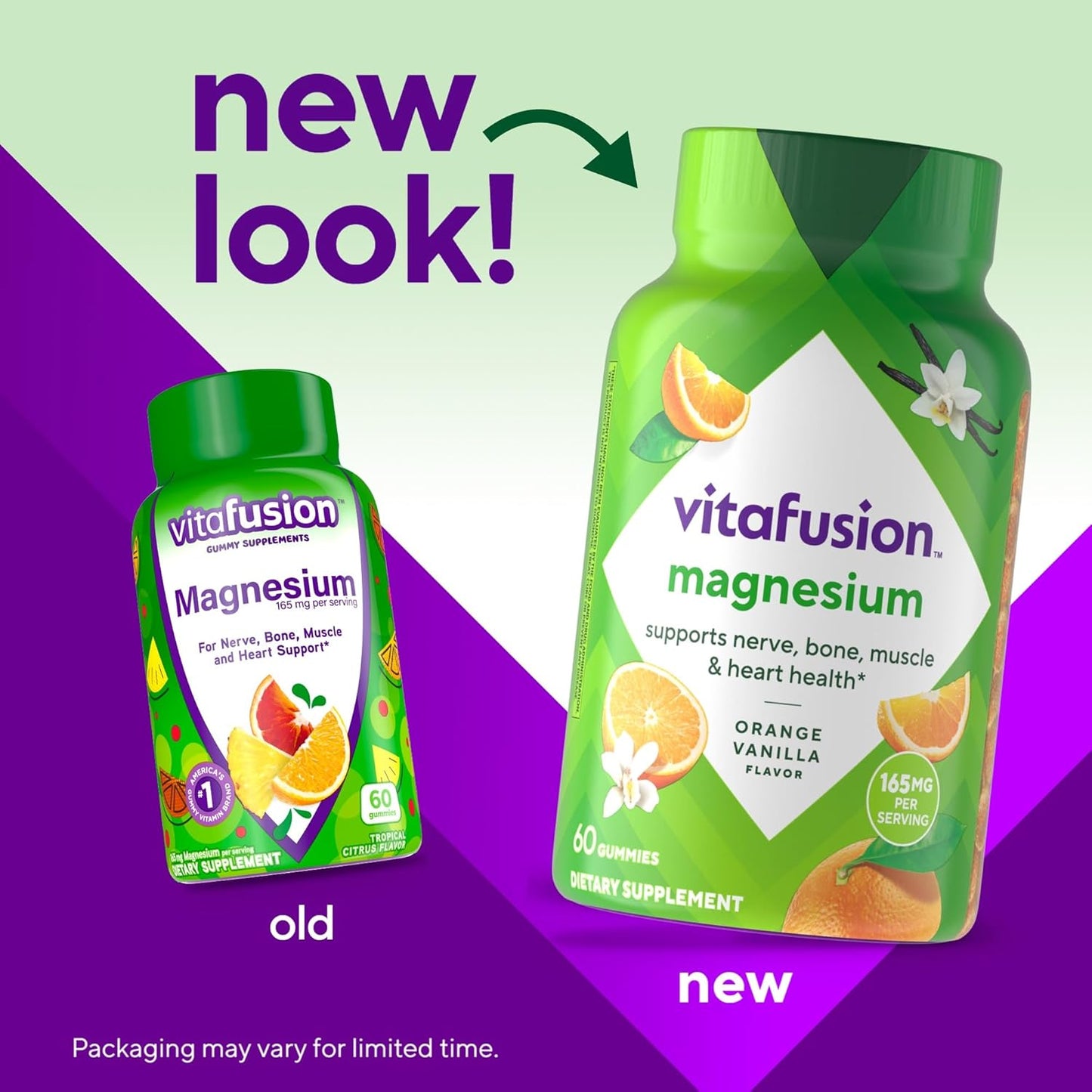 vitafusion Magnesium Gummy , Tropical Citrus Flavor, 60 Gummies