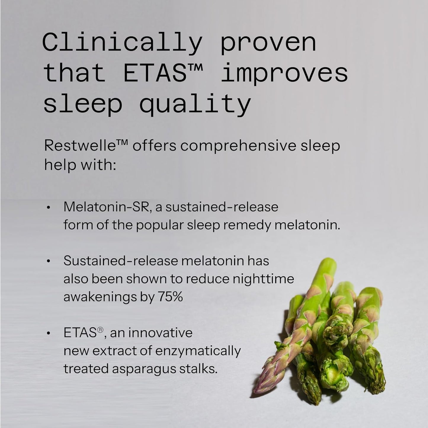 Quality of Life - Restwelle – Non Groggy formula with ETAS and Melatonin SR – 30 Capsules