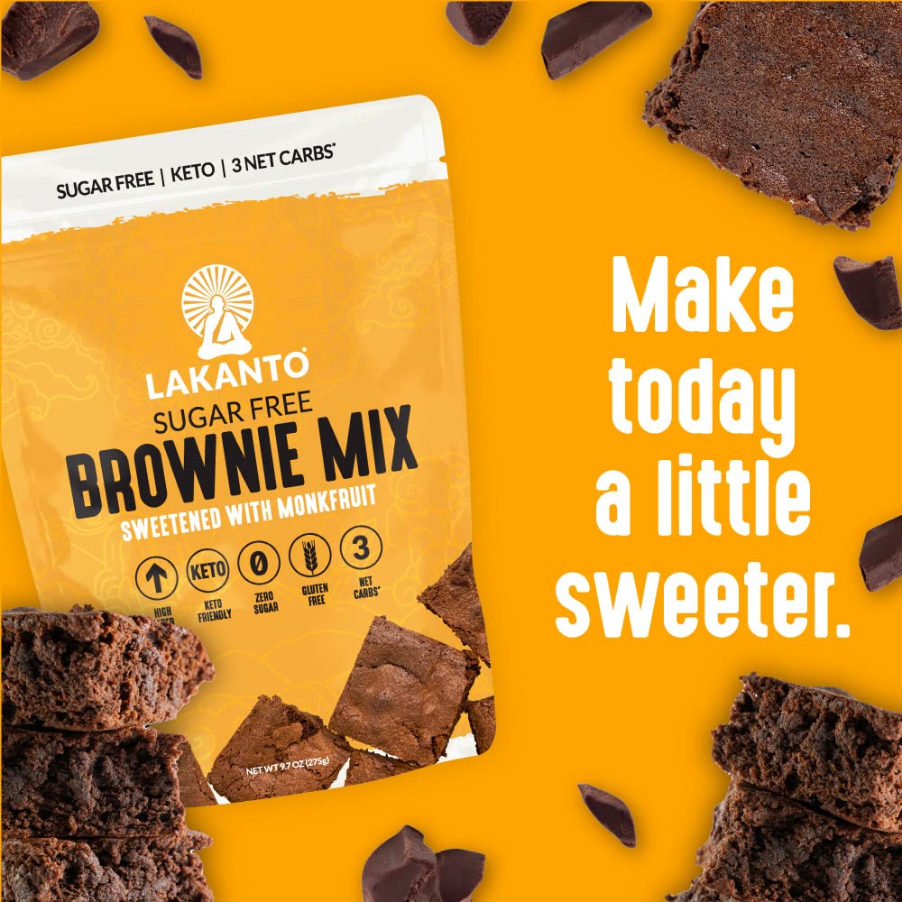 Lakanto Sugar Free Brownie Mix - Sweetened with Monk Fruit Sweetener - 9.7 oz