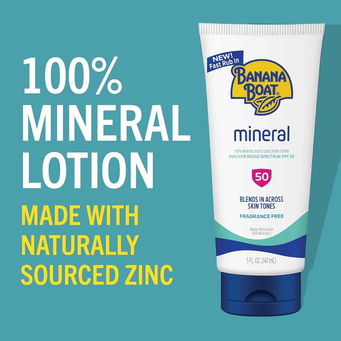 Roll over image to zoom in Banana Boat Mineral Sunscreen SPF 50, 5oz