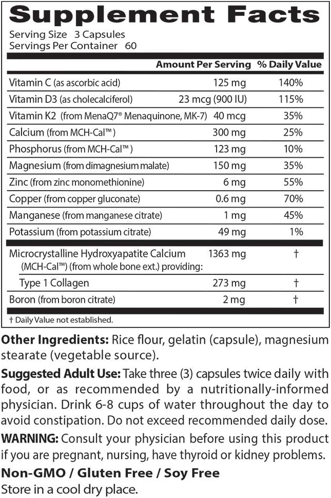 Doctor's Best Calcium Bone Maker Complex with MCHCal,180 Caps