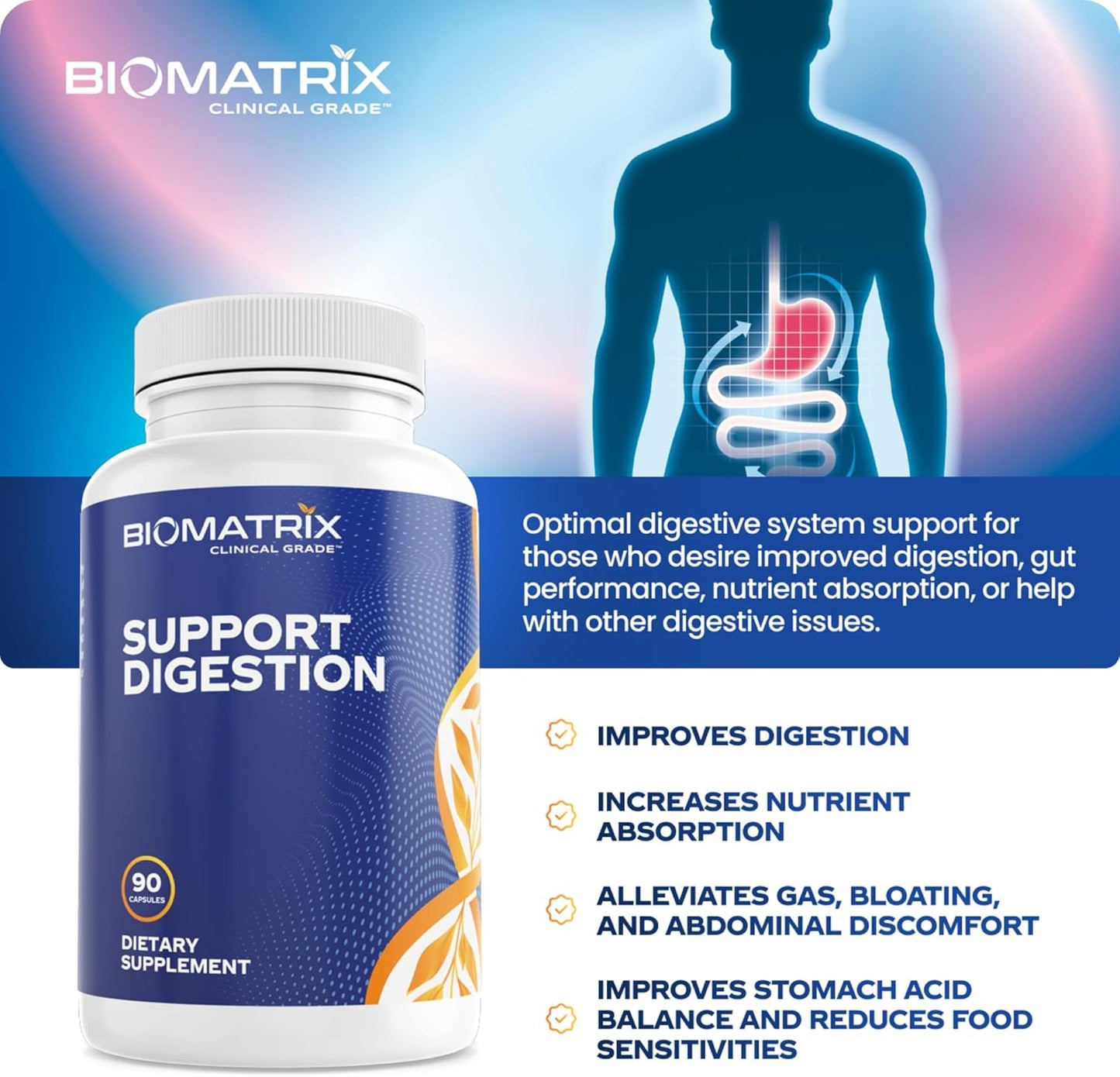 Digestive Enzymes Supplement (90 Capsules) Support Digestion