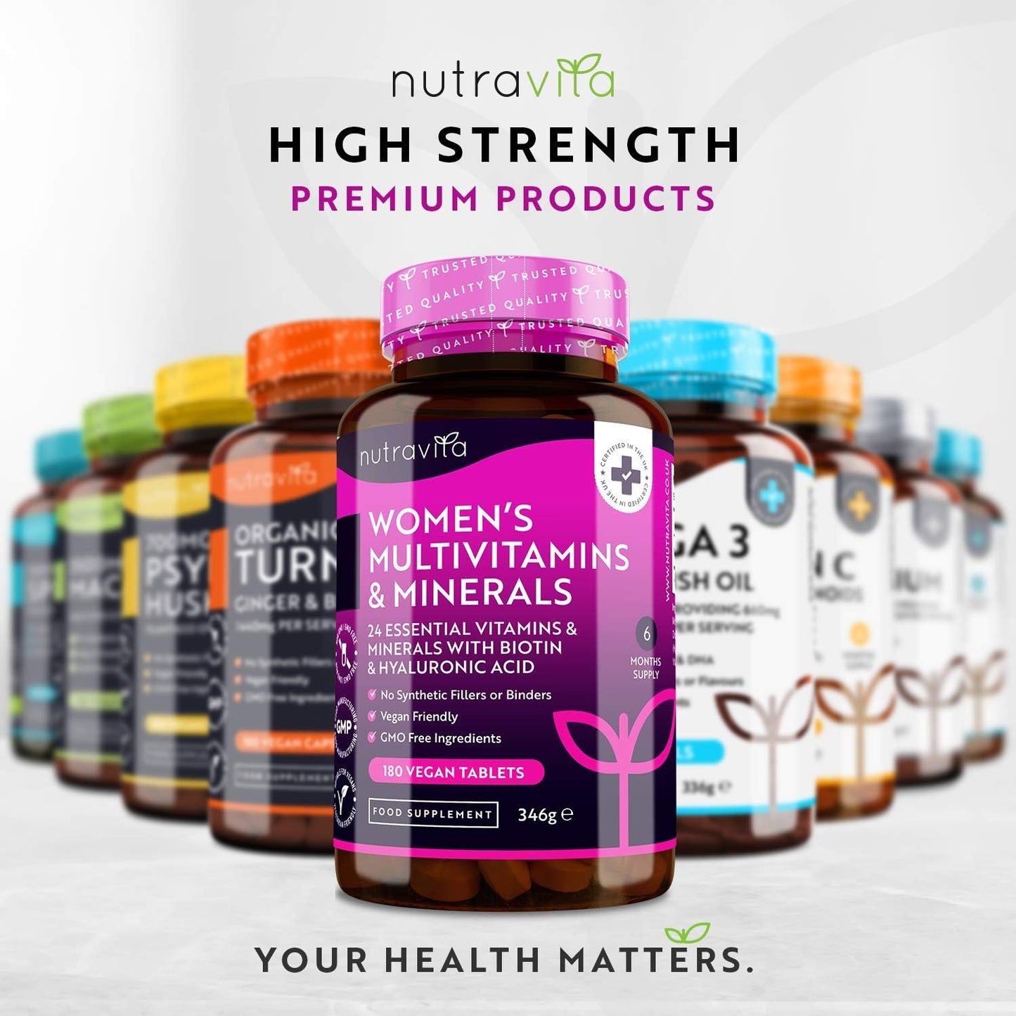 Women's Multivitamins and Minerals - 24 Essential Active 180 Vegan Tablets