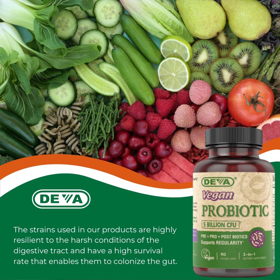 DEVA Vegan Probiotic Supplement 90 Count