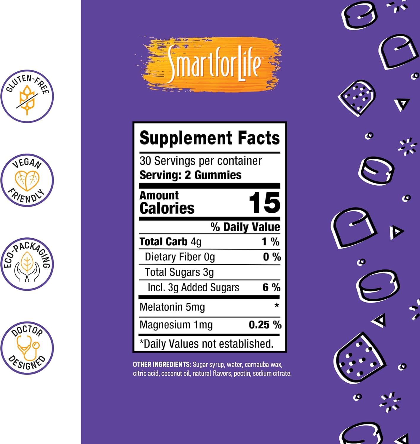 SMART FOR LIFE Melatonin Gummies 5mg W/Magnesium - 60 Count