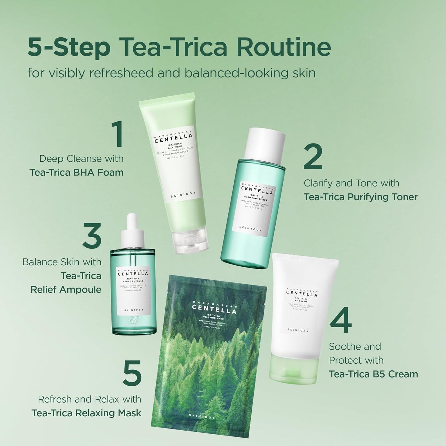 SKIN1004 Madagascar Centella Tea-Trica Relaxing Mask - 0.81 fl oz