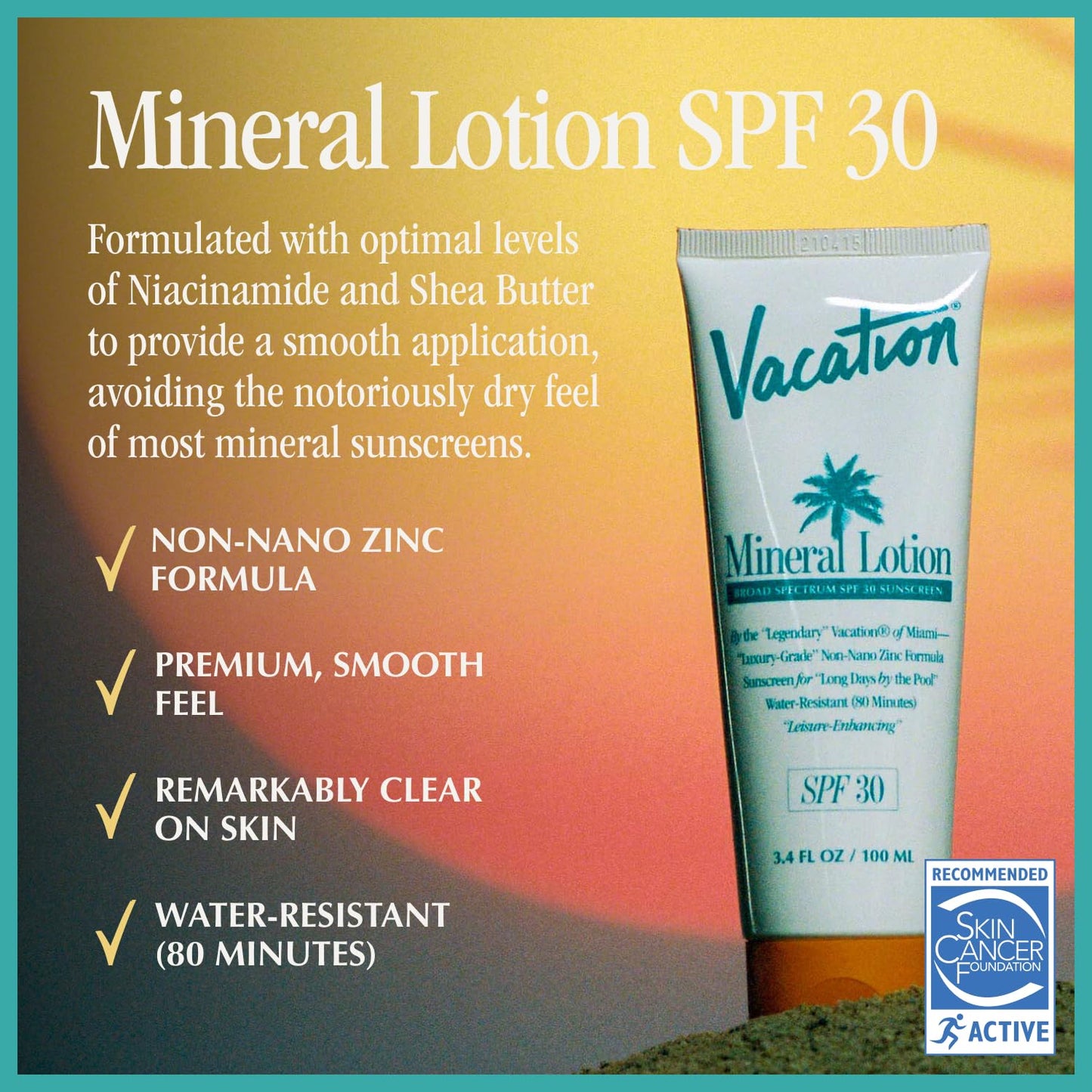 Vacation Mineral Lotion Sunscreen SPF 30 & Air Freshener 3.4 Fl. Oz.