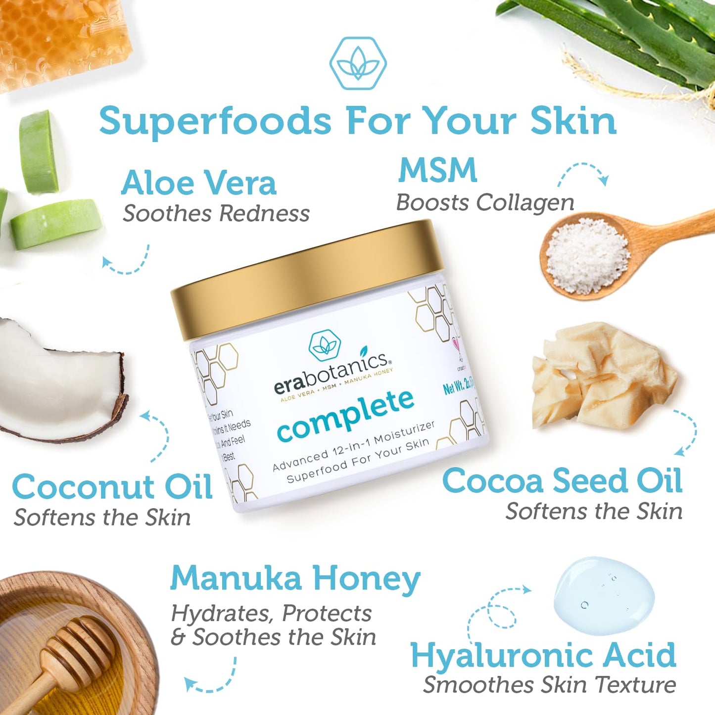 Era Organics Face Moisturizer Cream - Advanced Rejuvenating Facial Cream