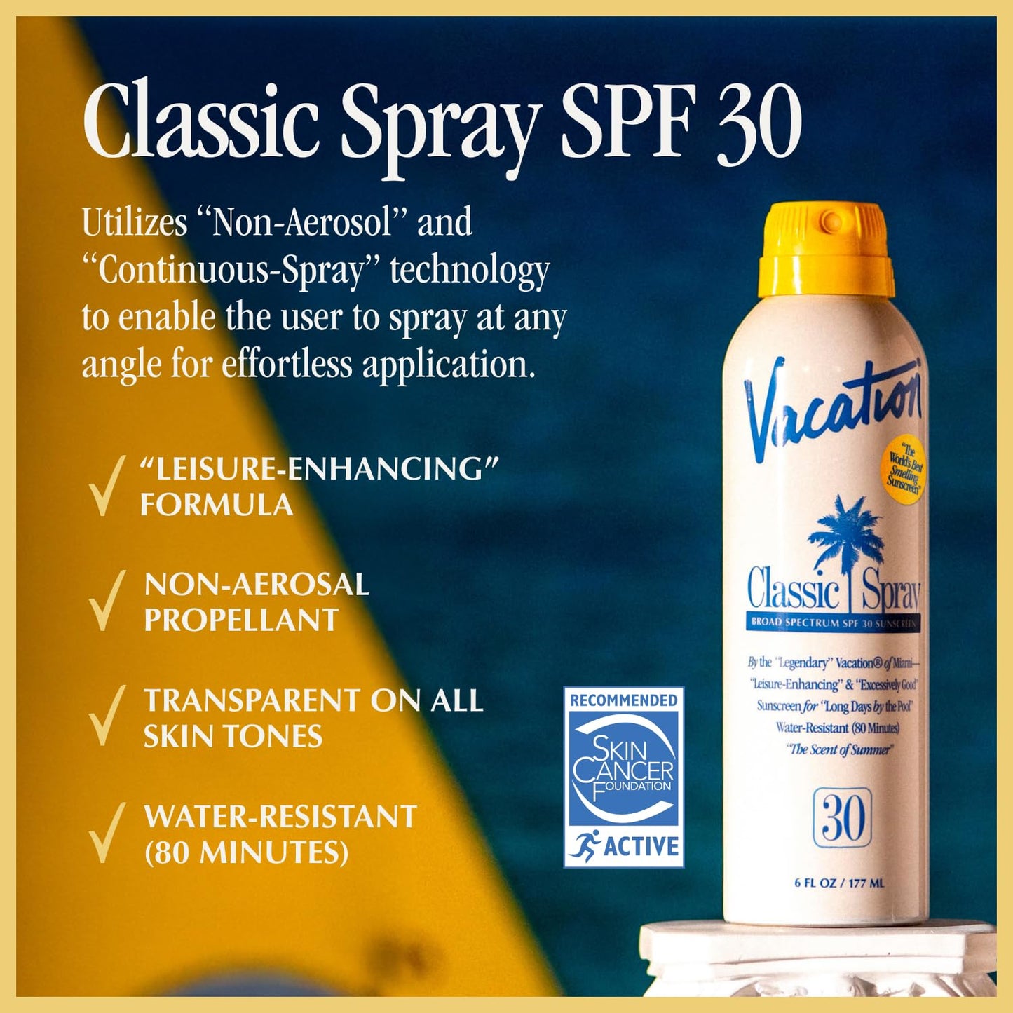Vacation Classic Sunscreen Spray SPF 30 & Air Freshener Bundle,6 Fl. Oz.