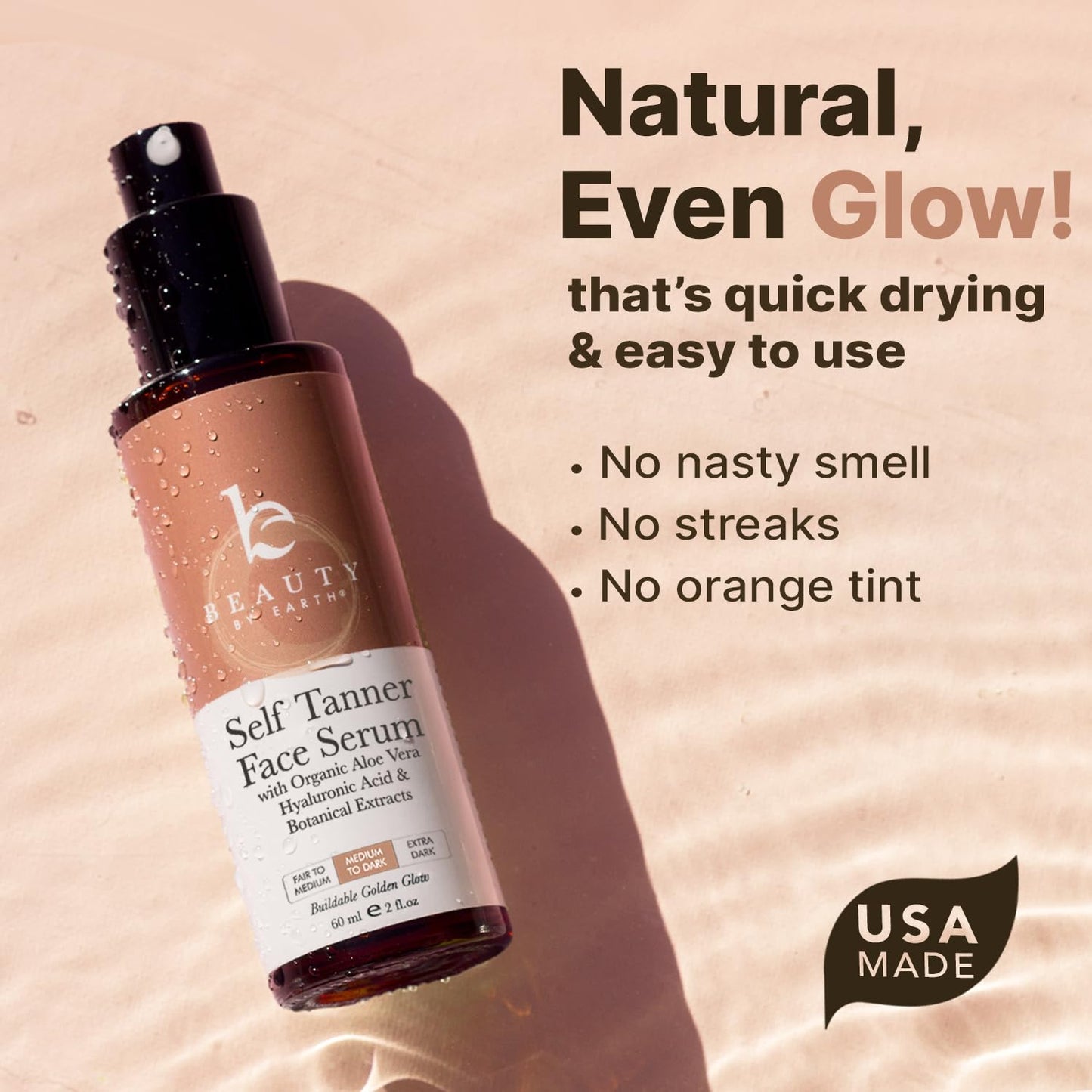 Beauty by Earth Face Tanner Serum 2 fl oz