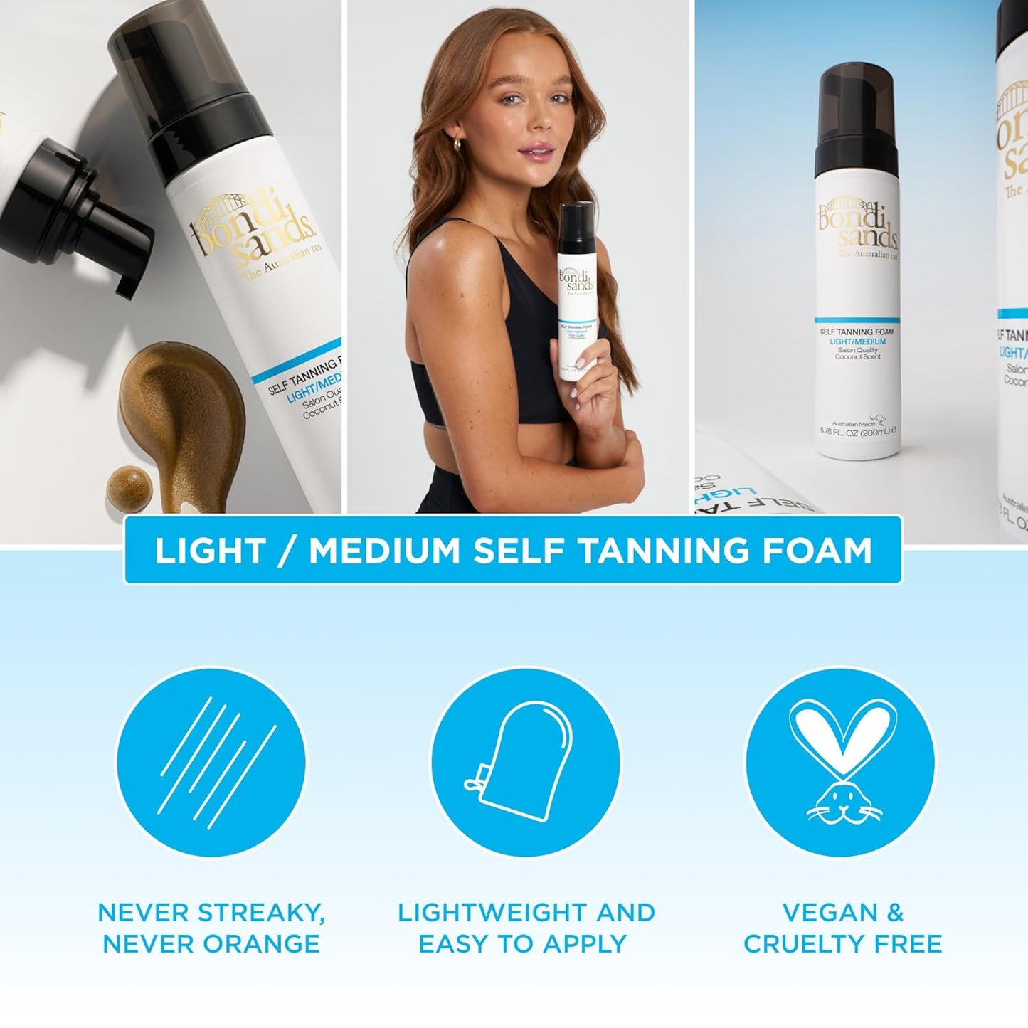 Bondi Sands Self Tanning Foam + Application Mitt 7.04 fl oz