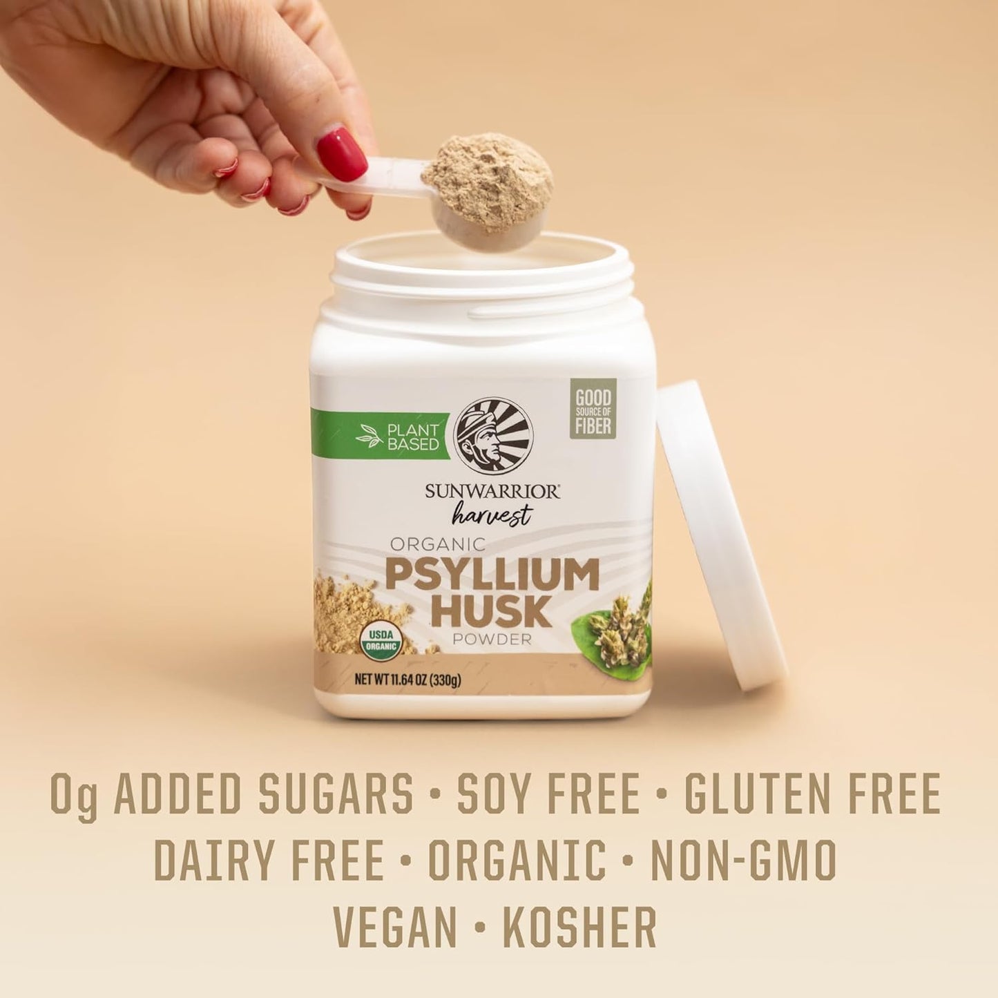 Sunwarrior Organic Psyllium Husk Powder – 11.6 oz