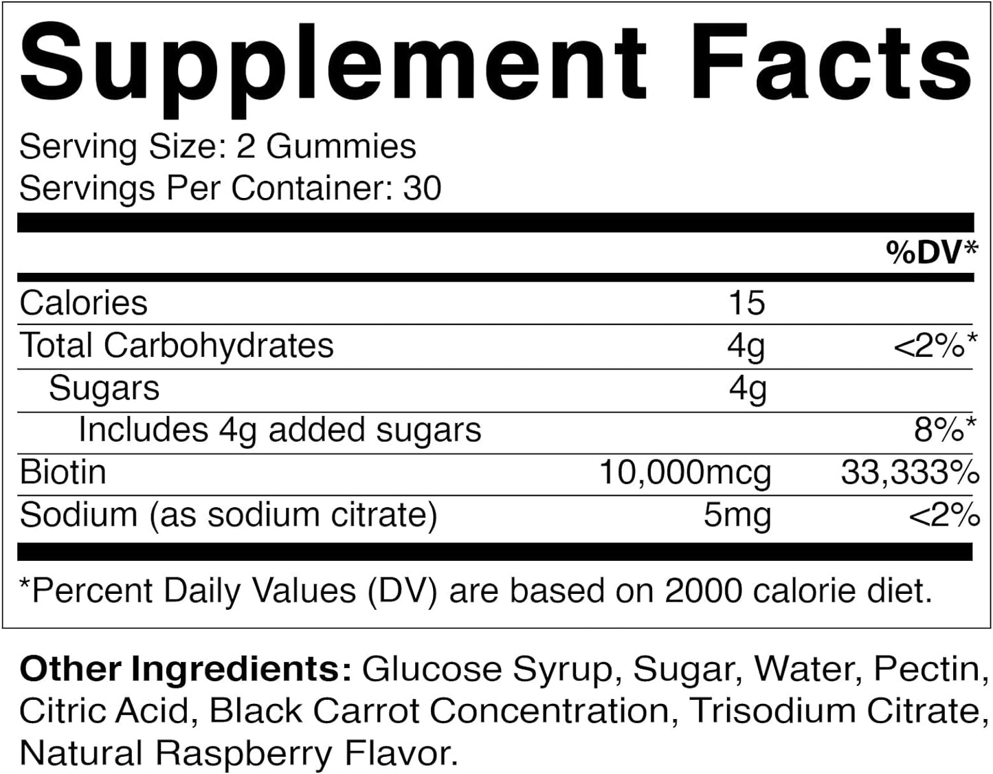 Vitamatic Biotin Gummies Stronger Hair, Skin & Nails - 60 Vegan Gummies