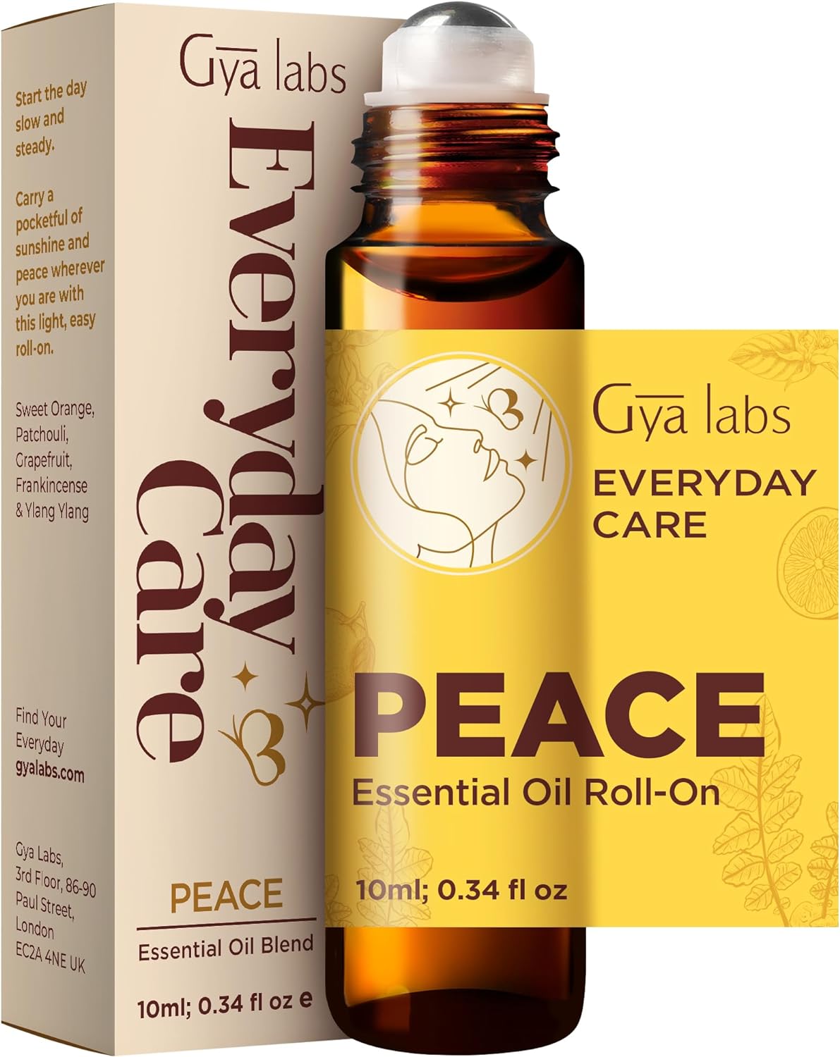 Gya Labs Peace Essential Oil Roll-On - Sweet, Soothing Scent